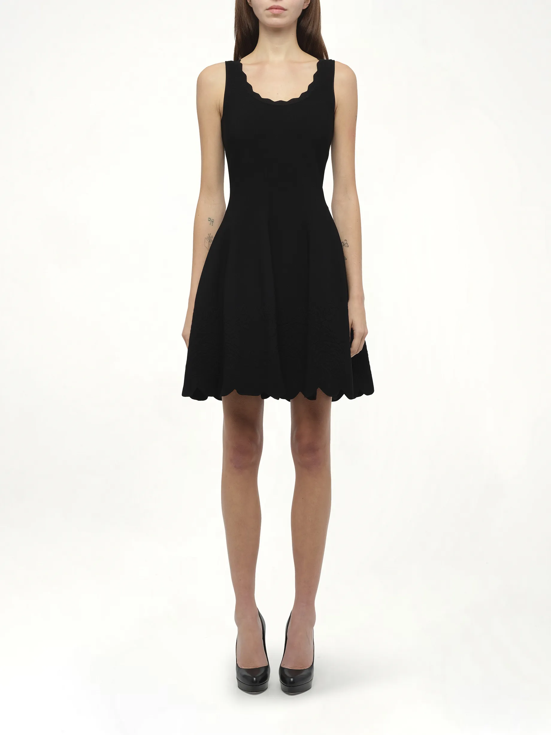 Emb Rose Mini Dress in Black sold by MARAIS product image thumbnail 4