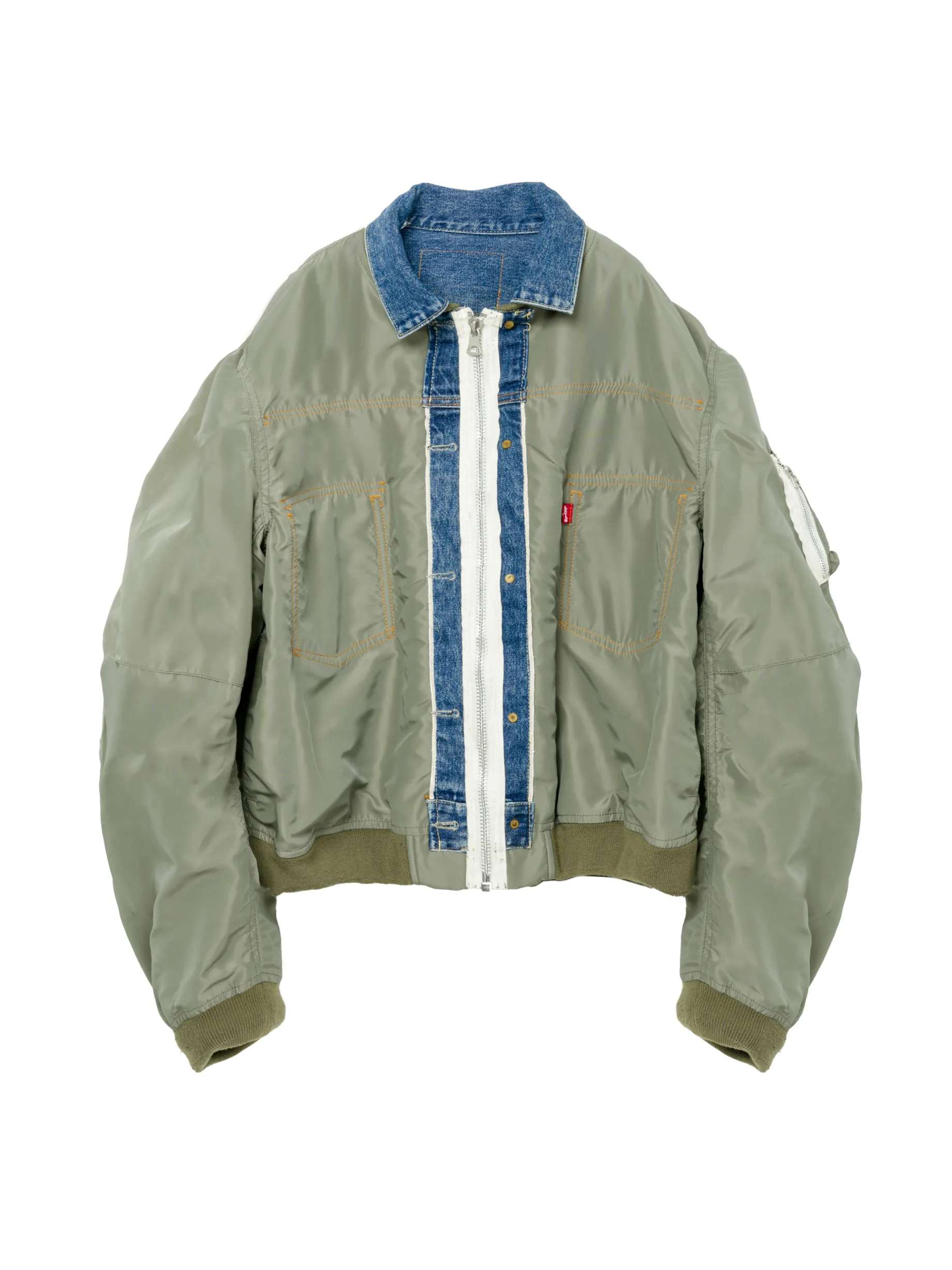 Levi's Denim x Nylon Twill Reversible Blouson in Blue/Khaki sold by MARAIS product image thumbnail 2