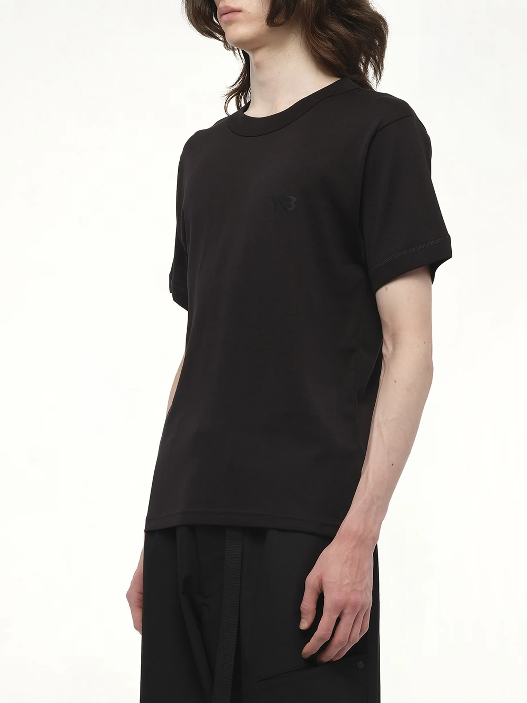 Slim Short Sleeve T-Shirt in Black sold by MARAIS product image thumbnail 5