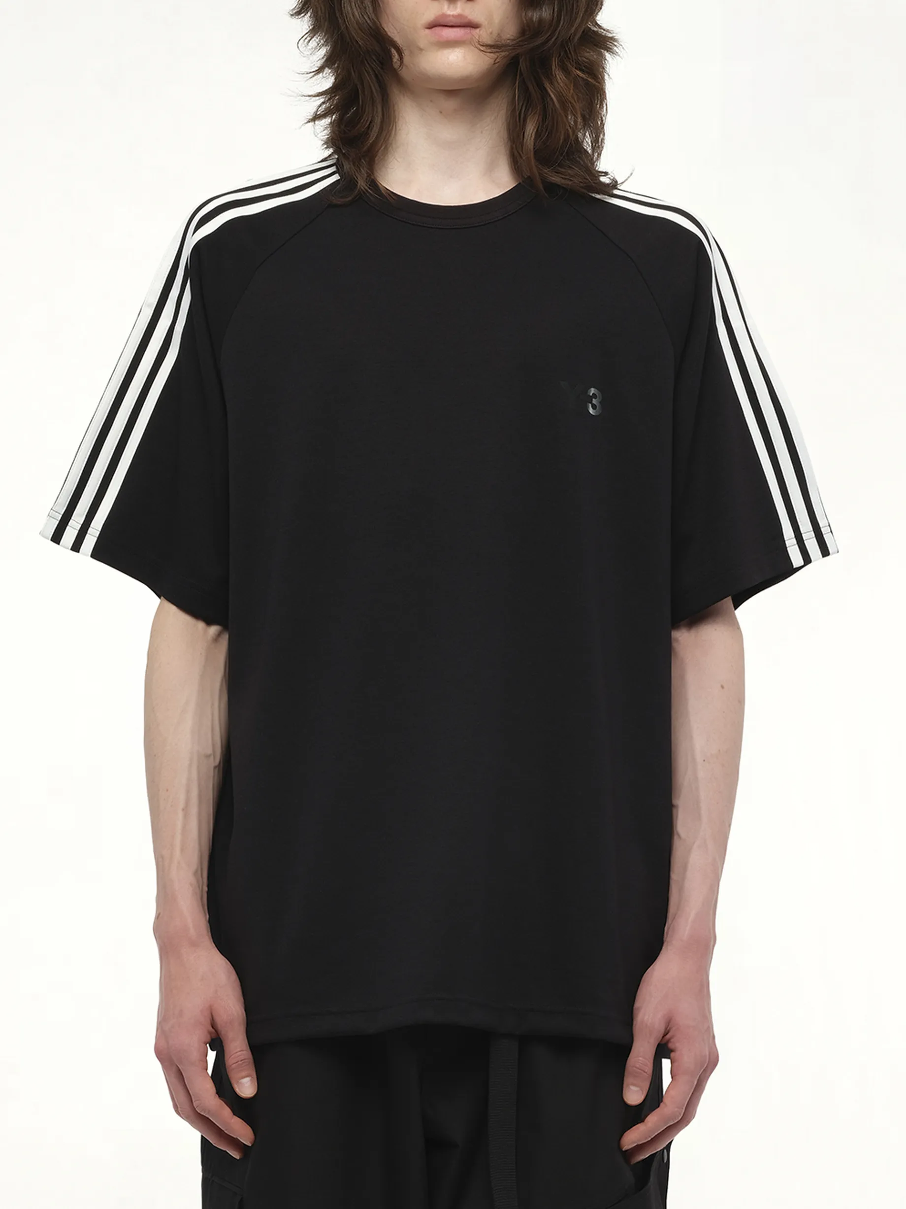 Short Sleeve T-Shirt 3-Stripes in Black sold by MARAIS