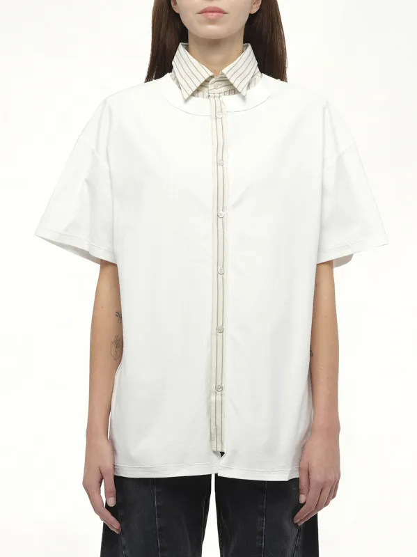 Short-sleeved Top in Off White sold by MARAIS