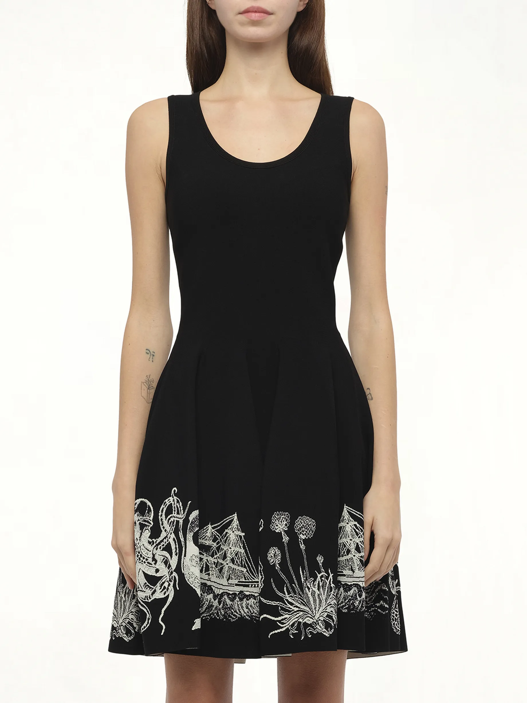 Amq - Sleeveless Volume Mini Dress in 1001 sold by MARAIS