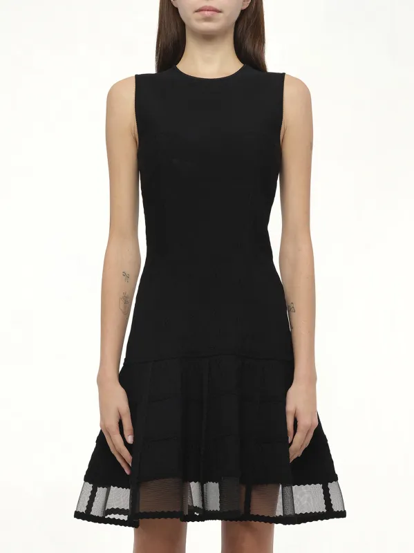 Patchwork Mini Dress in Black sold by MARAIS
