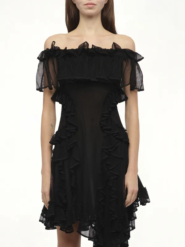 Off Shoulder Dress in Black sold by MARAIS