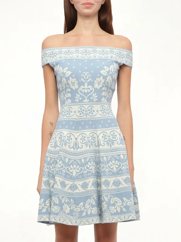 Floral Jacq Dress in Sky Blue sold by MARAIS