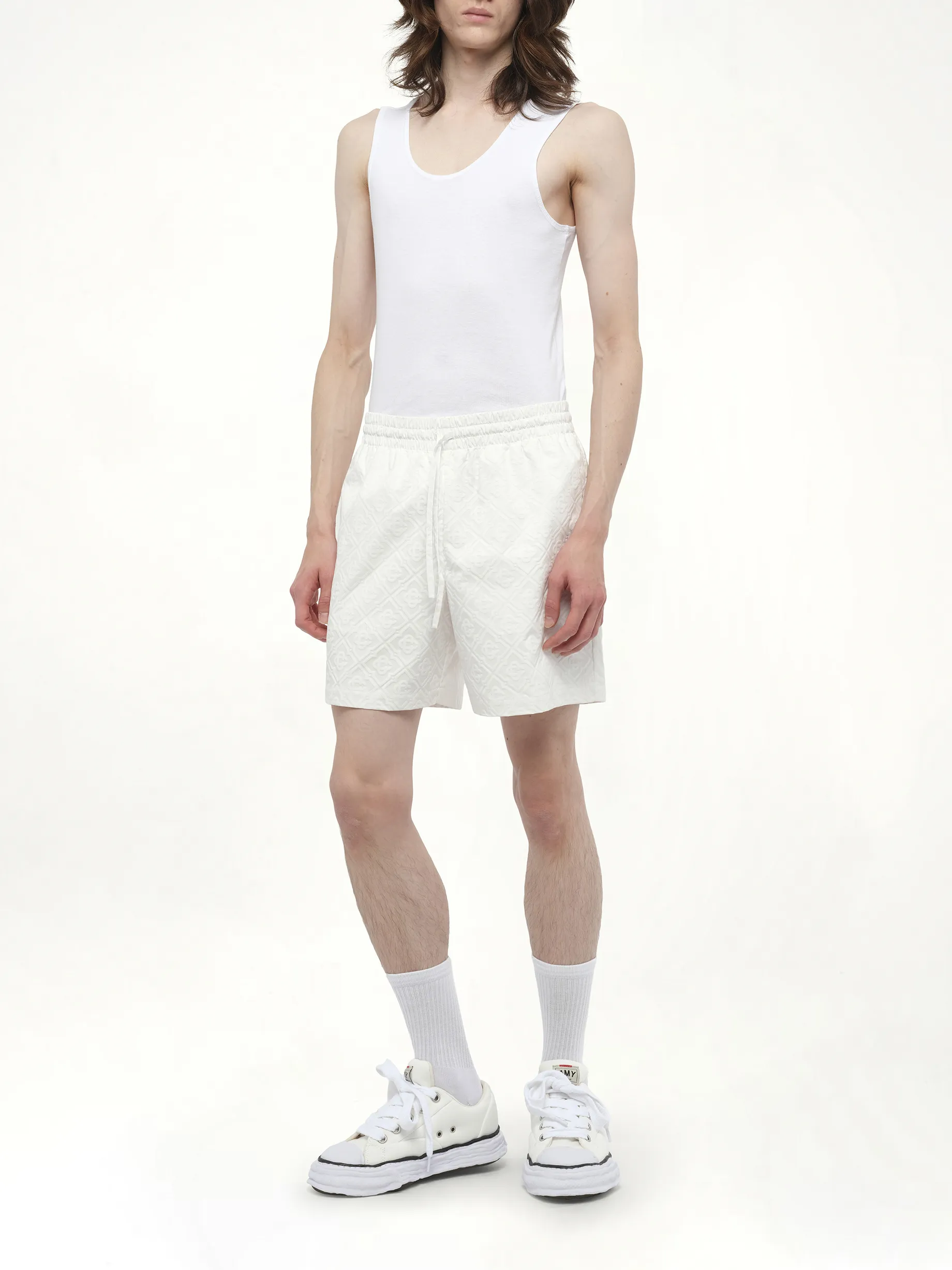 Drawstring Shorts in White sold by MARAIS product image thumbnail 4