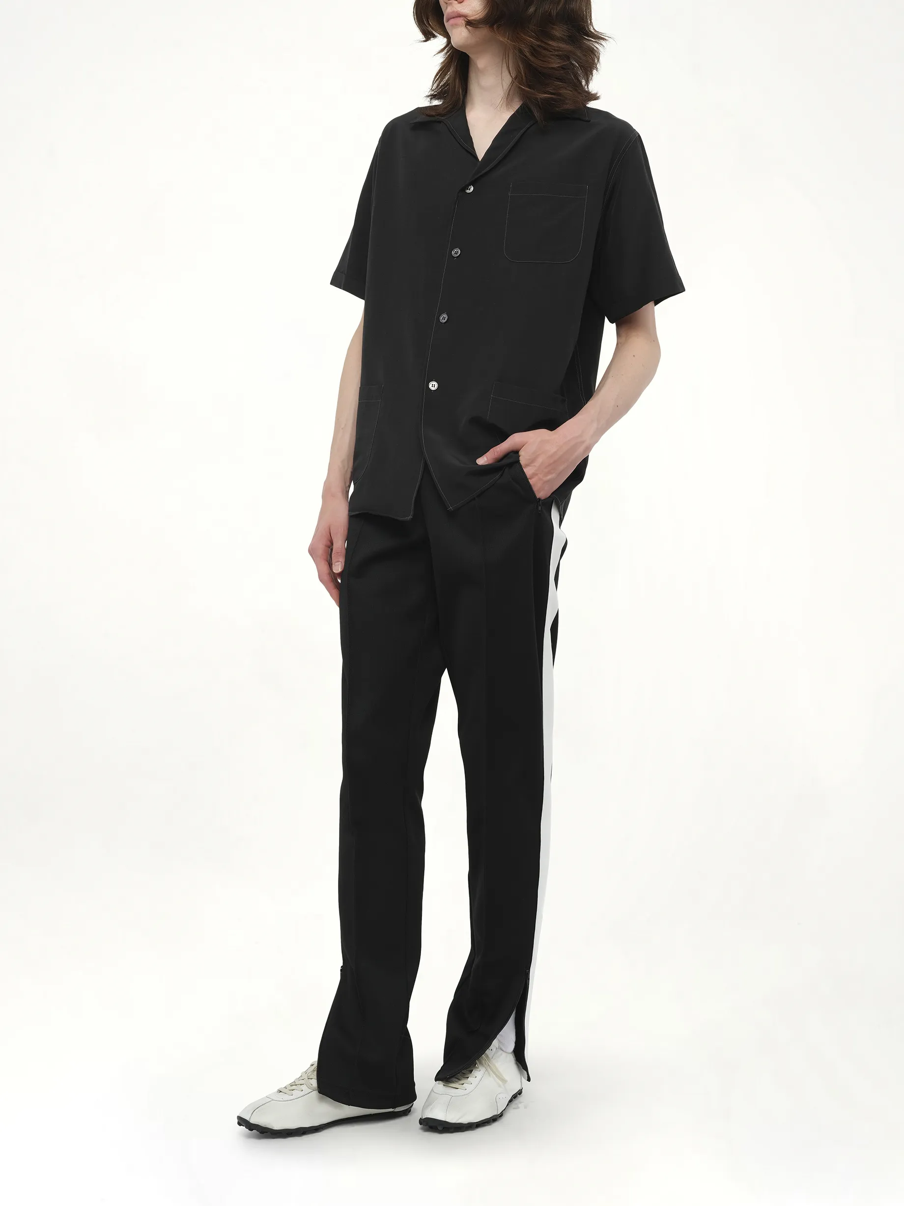 Soft Short Sleeve Shirt in Black sold by MARAIS product image thumbnail 4