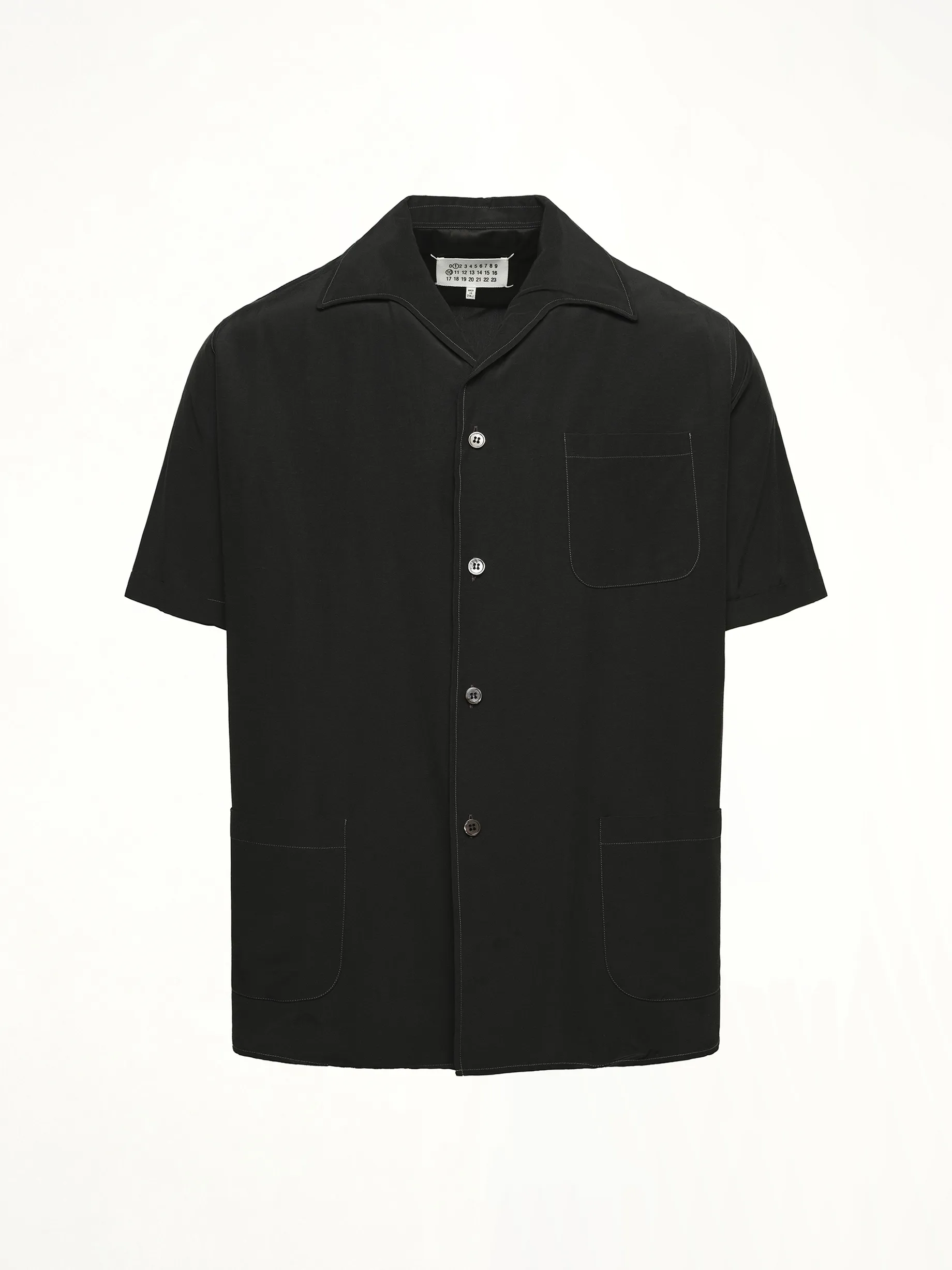 Soft Short Sleeve Shirt in Black sold by MARAIS product image thumbnail 2