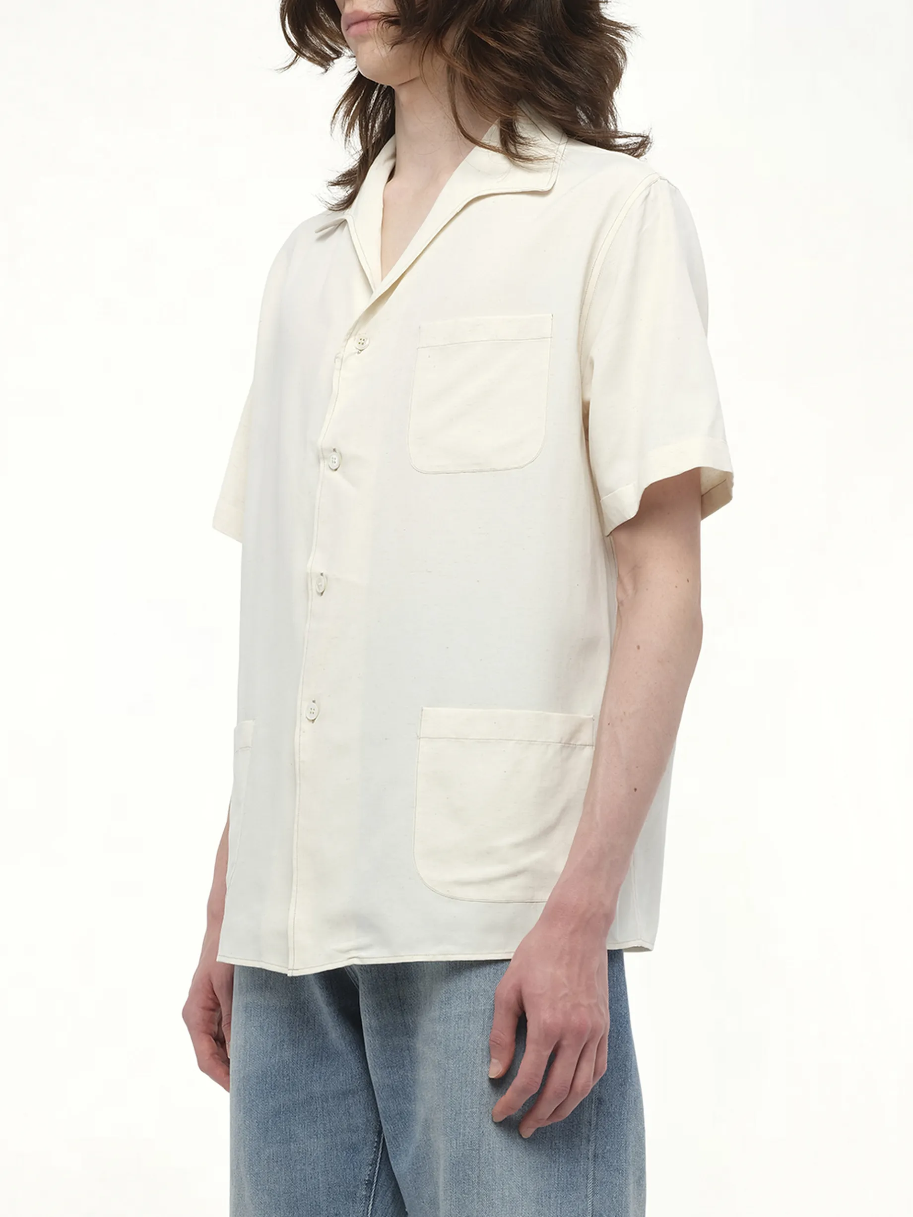 Soft Short Sleeve Shirt in Beige sold by MARAIS product image thumbnail 5
