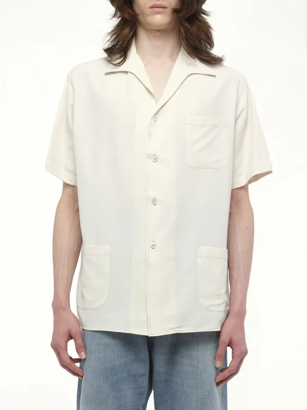 Soft Short Sleeve Shirt in Beige sold by MARAIS