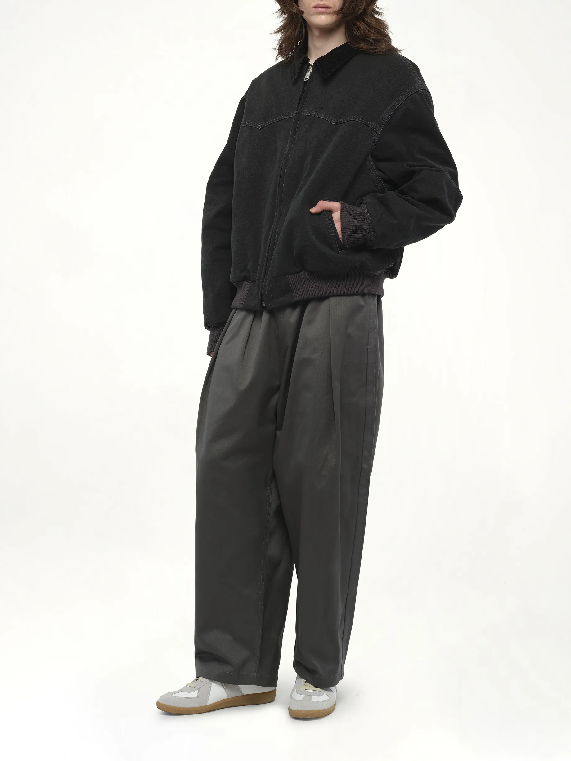 Workwear Jacket in Washed Black sold by MARAIS product image thumbnail 4