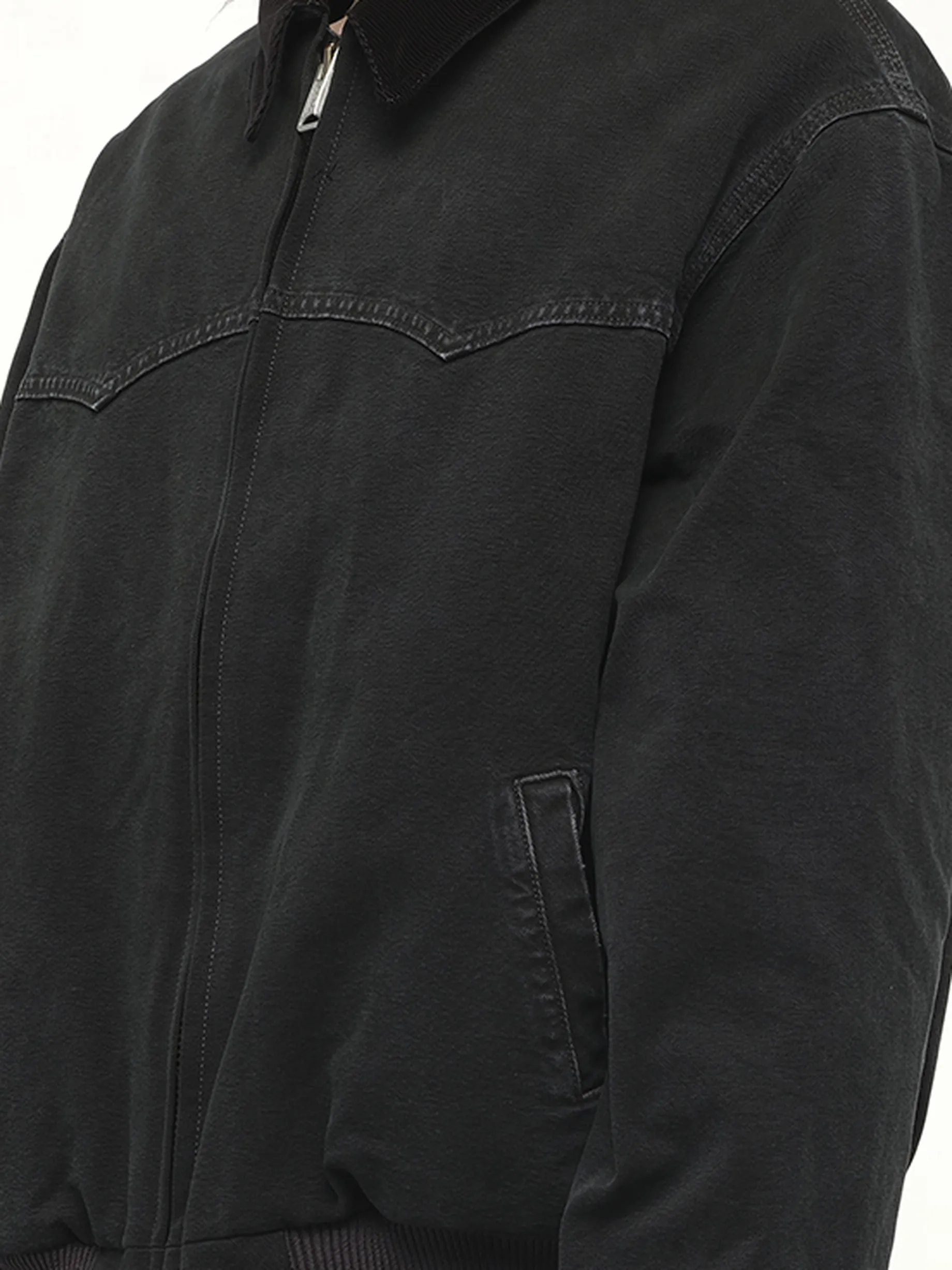 Workwear Jacket in Washed Black sold by MARAIS product image thumbnail 3
