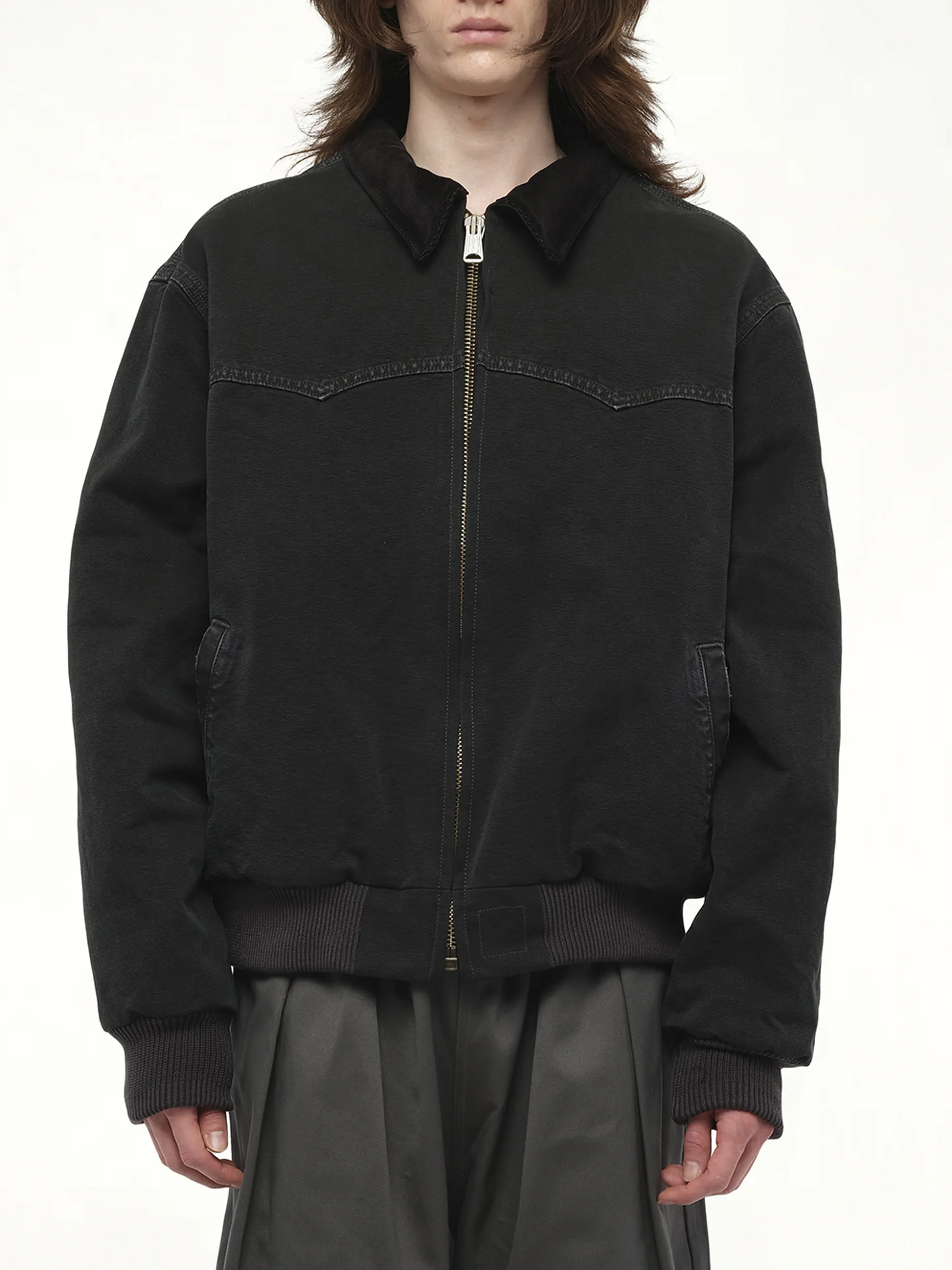 Workwear Jacket in Washed Black sold by MARAIS