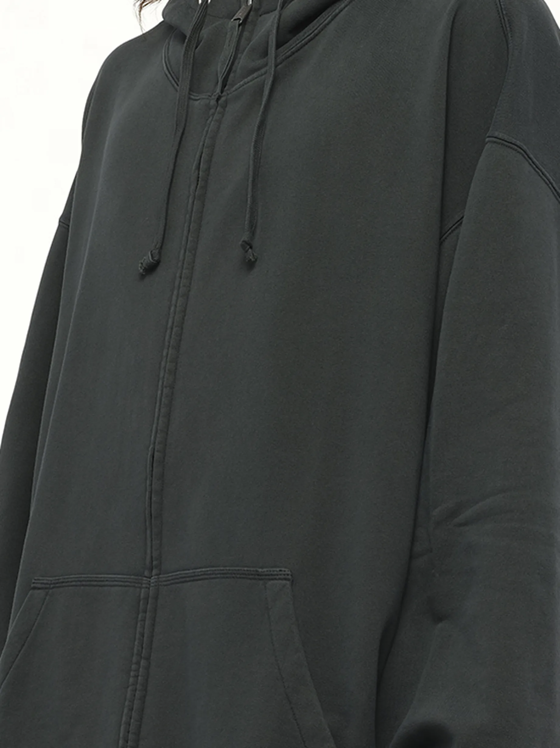 Number Zip Logo Hoodie in Black sold by MARAIS product image thumbnail 3