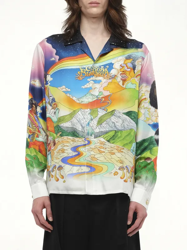 La Musique Cuban Collar Shirt in Multicolour sold by MARAIS