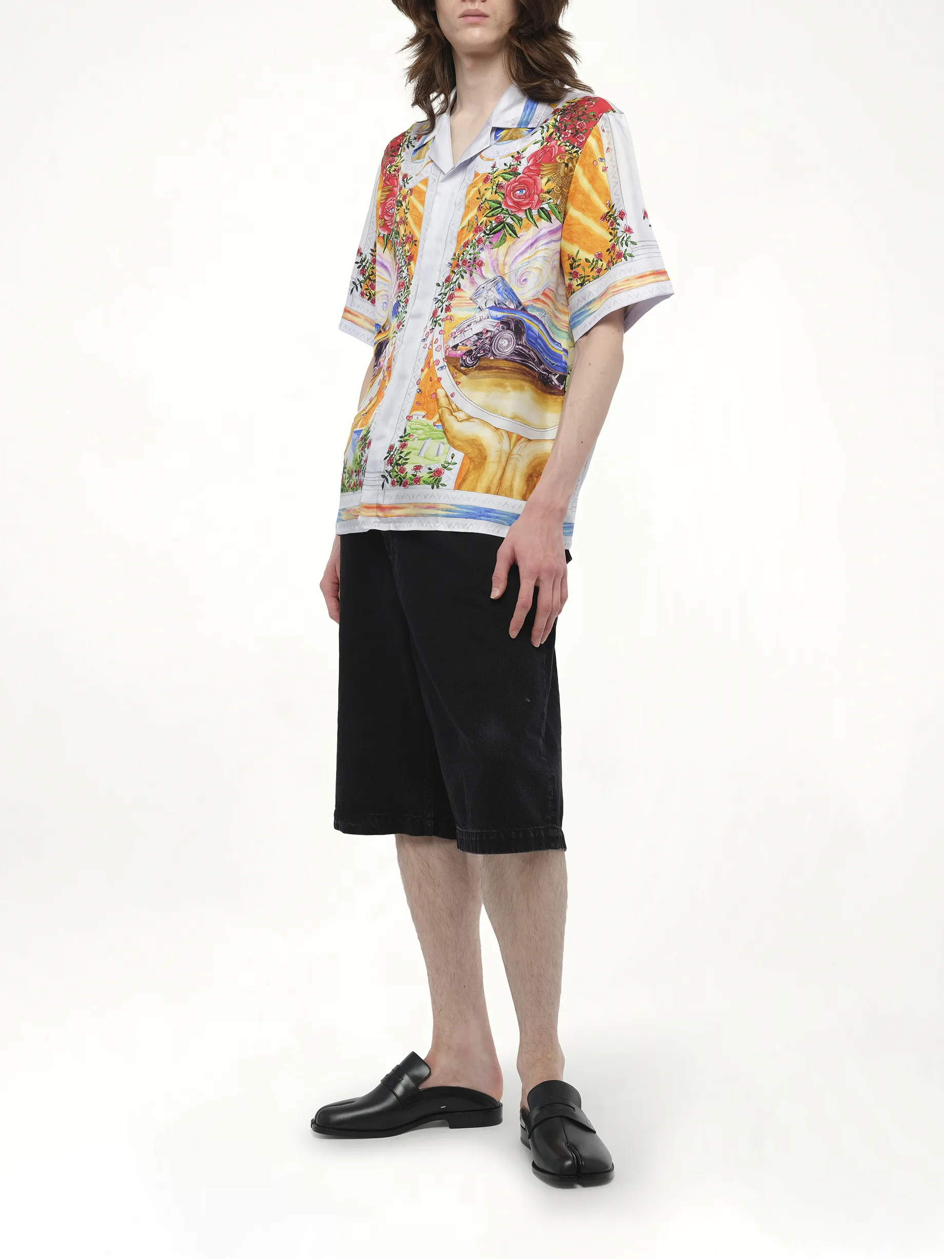 A Tournade De Rose Cuban Collar Shirt in Multicolour sold by MARAIS product image thumbnail 4