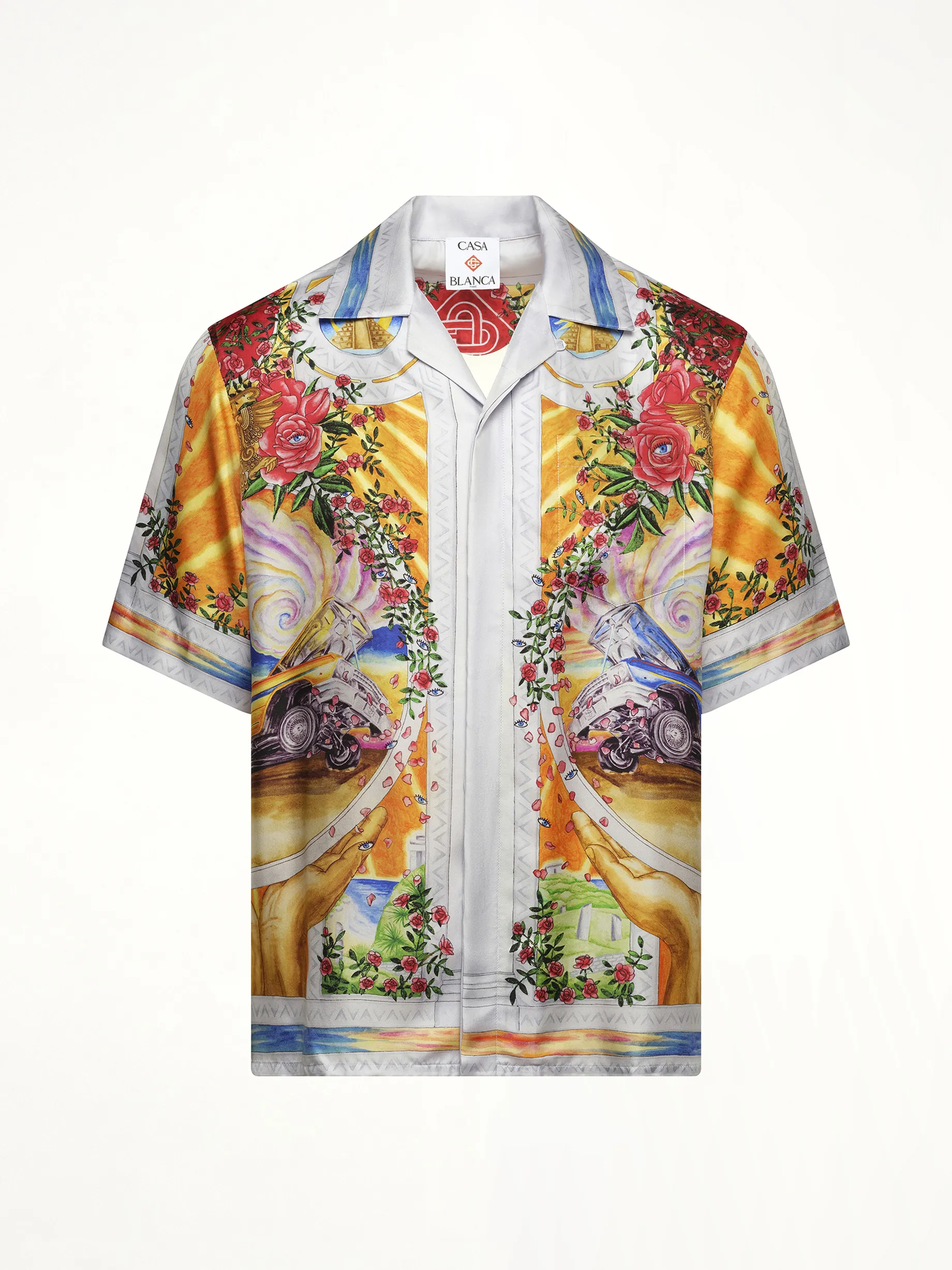 A Tournade De Rose Cuban Collar Shirt in Multicolour sold by MARAIS product image thumbnail 2