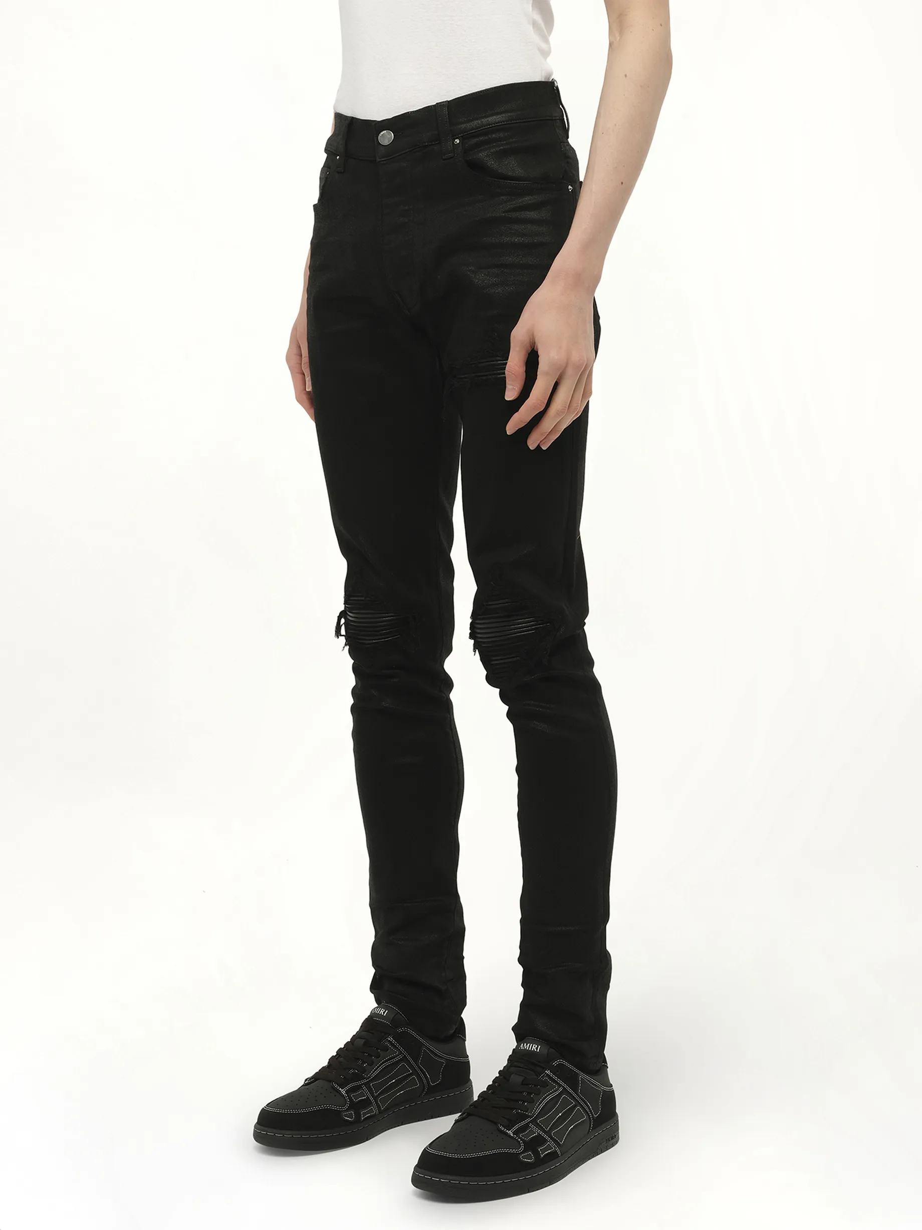Waxed MX1 Jeans in Black Wax sold by MARAIS product image thumbnail 5