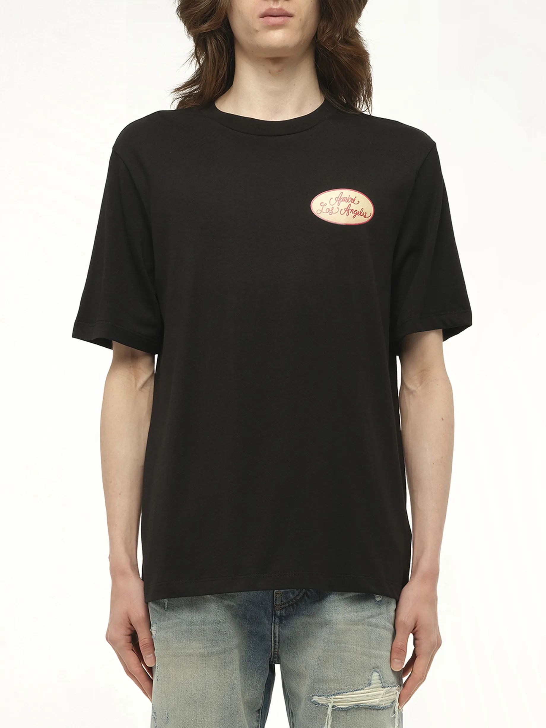 Station Patch T-Shirt in Black sold by MARAIS