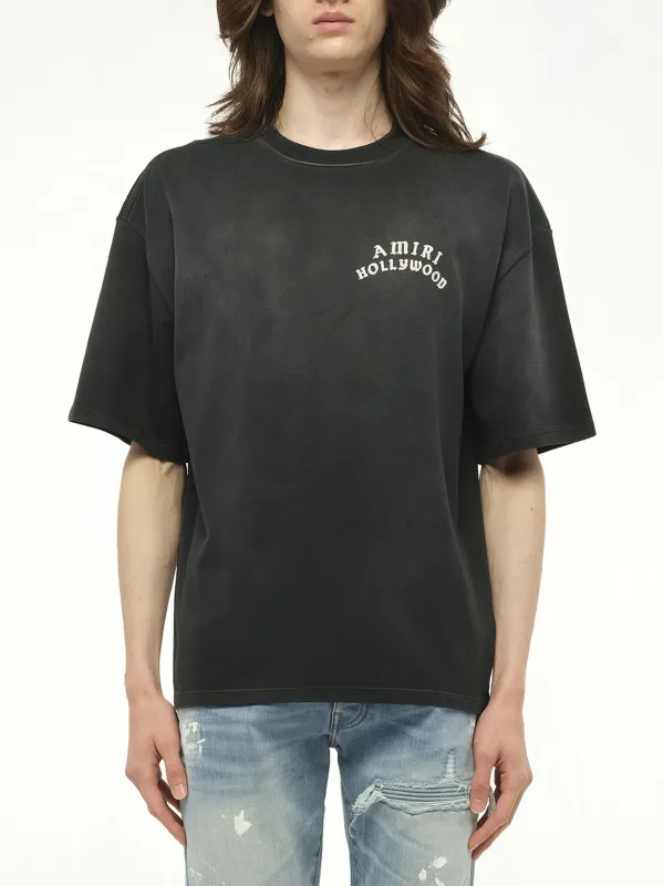 Amiri Hollywood Oversized T-Shirt in Black sold by MARAIS
