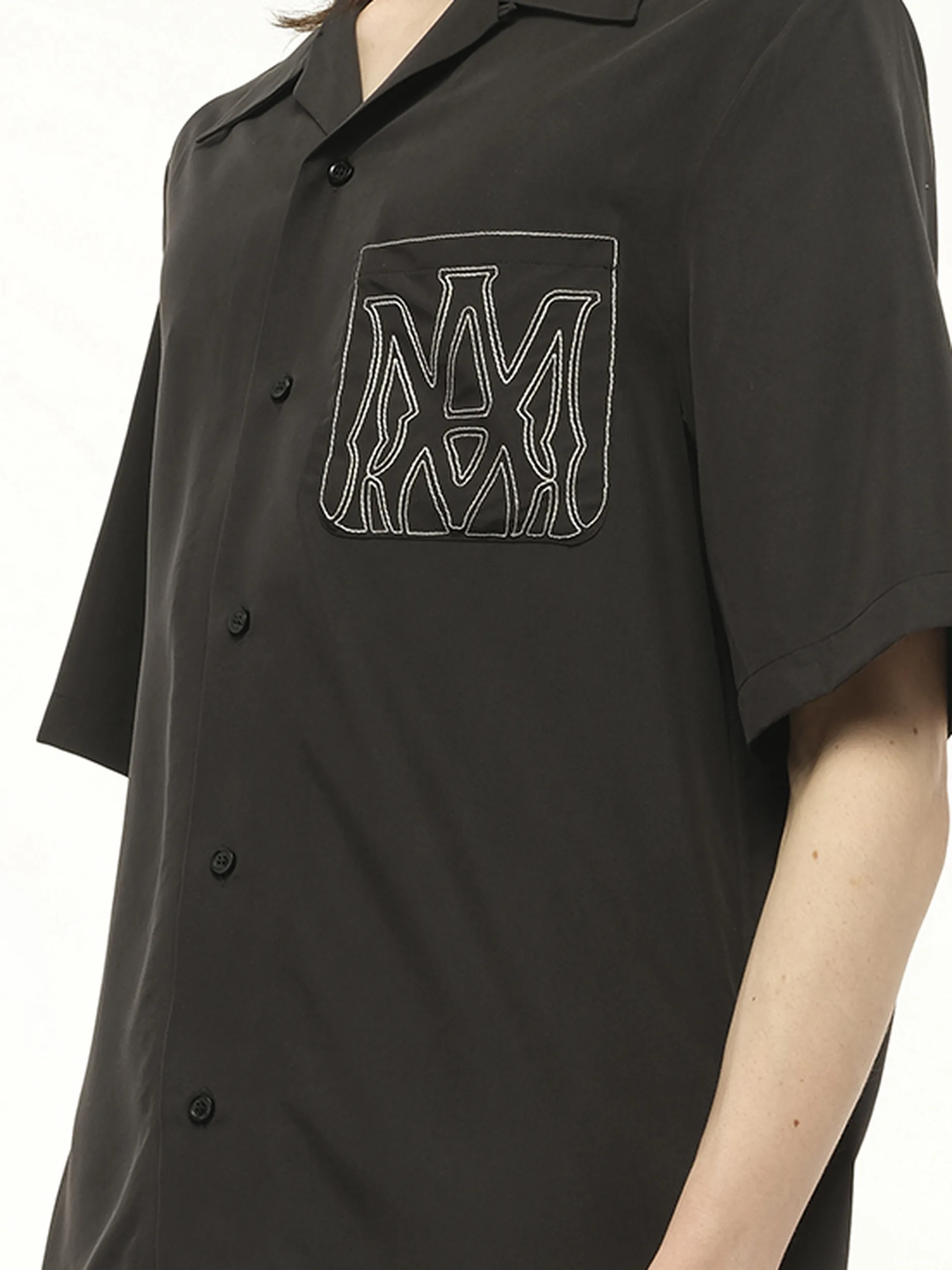 MA Outline Bowling Shirt in Black sold by MARAIS product image thumbnail 3