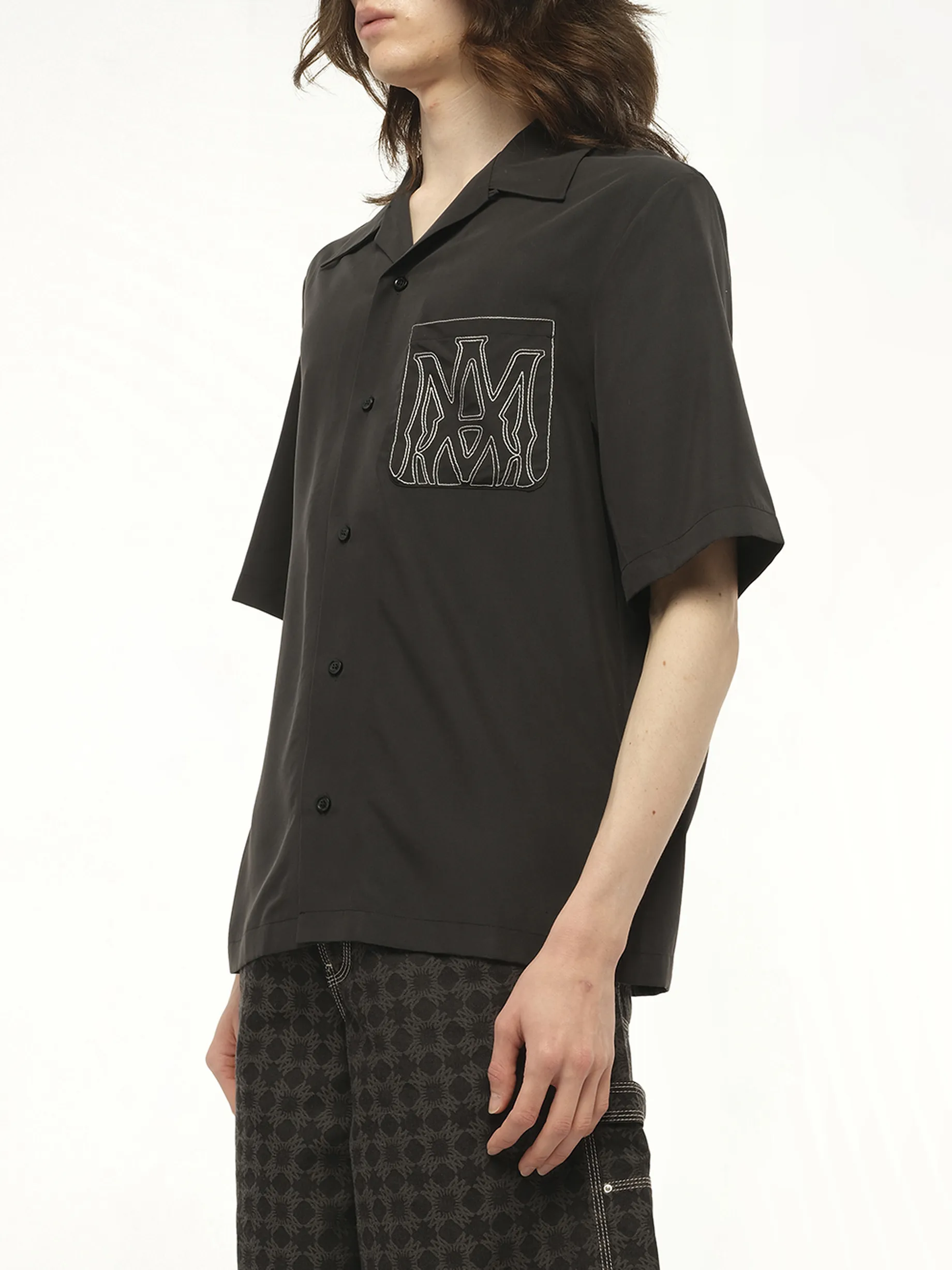 MA Outline Bowling Shirt in Black sold by MARAIS product image thumbnail 5