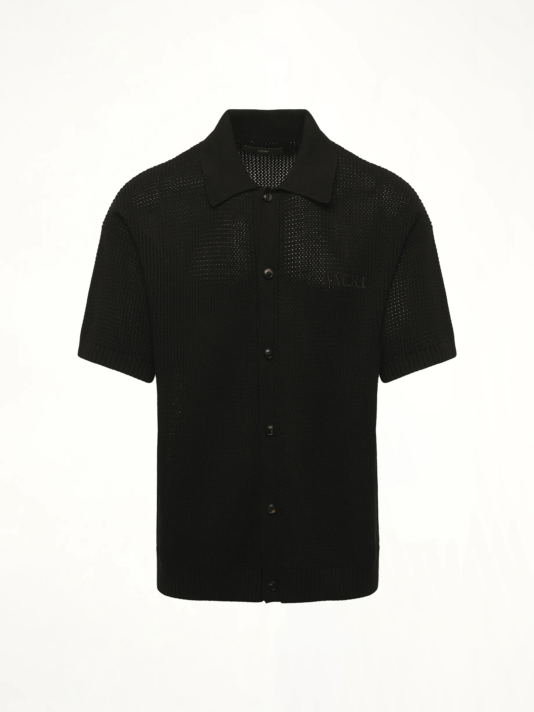 Amiri Crochet Mesh Shirt in Black sold by MARAIS product image thumbnail 2