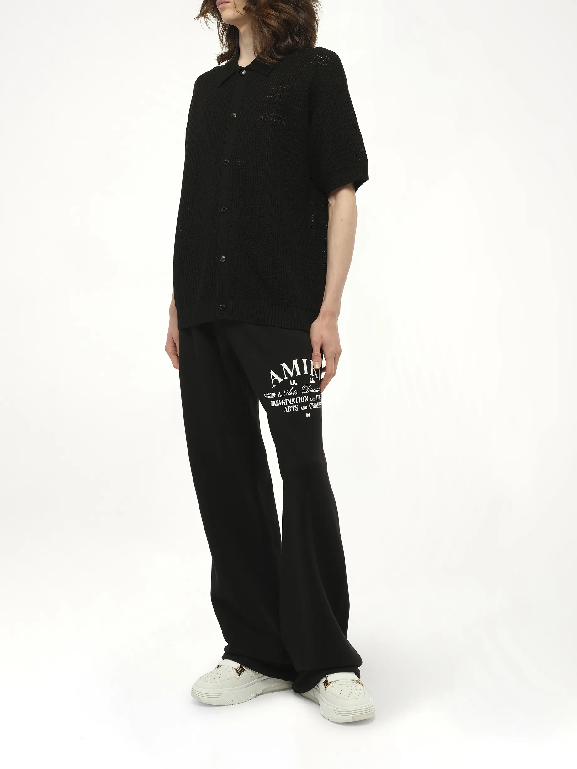 Amiri Crochet Mesh Shirt in Black sold by MARAIS product image thumbnail 4