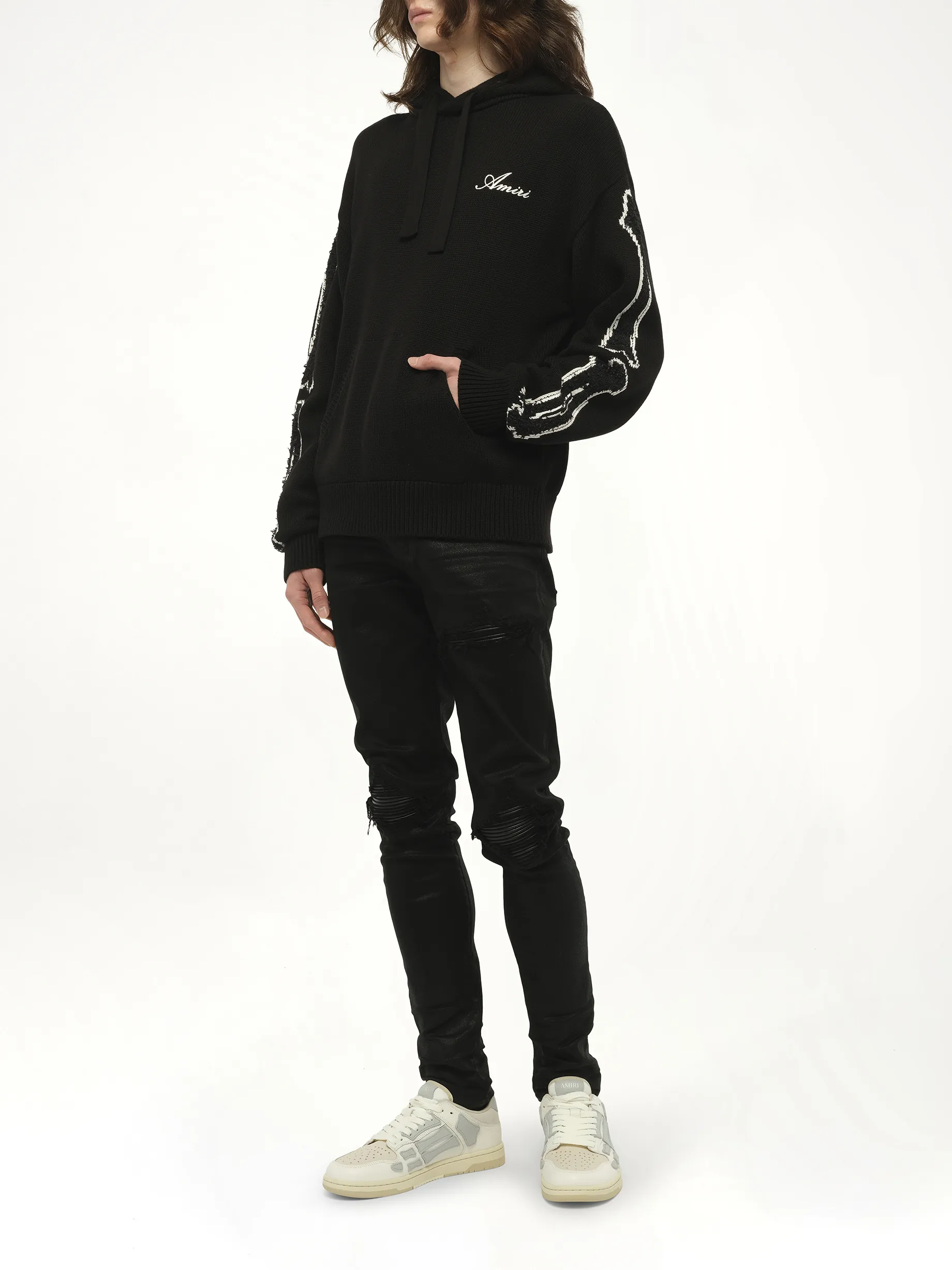 Bones Hoodie in Black/White sold by MARAIS product image thumbnail 4