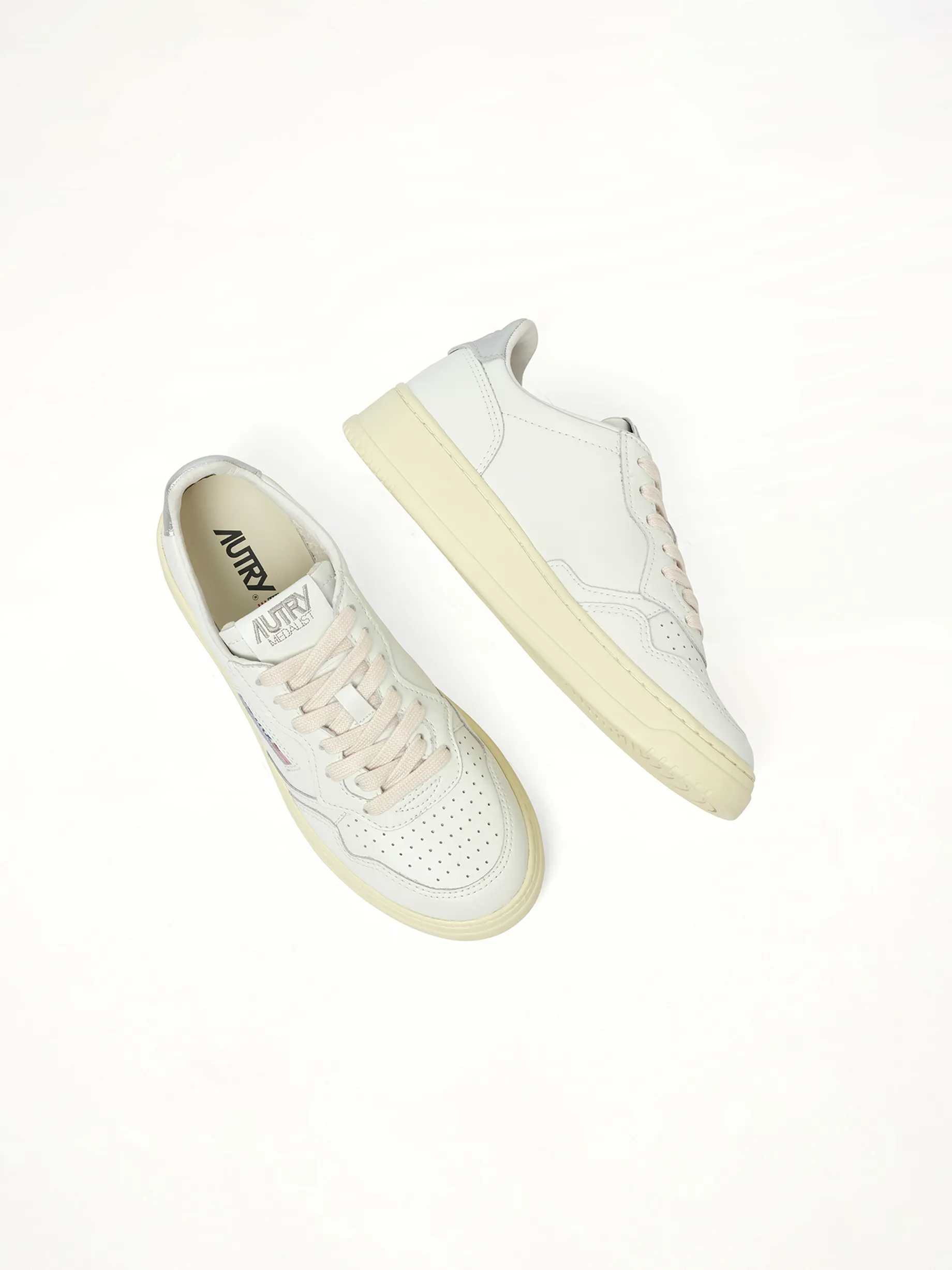 Medalist Low Sneakers in White/Silver sold by MARAIS product image thumbnail 3