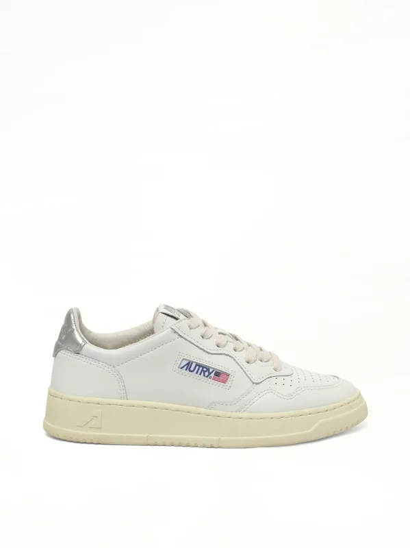 Medalist Low Sneakers in White/Silver sold by MARAIS