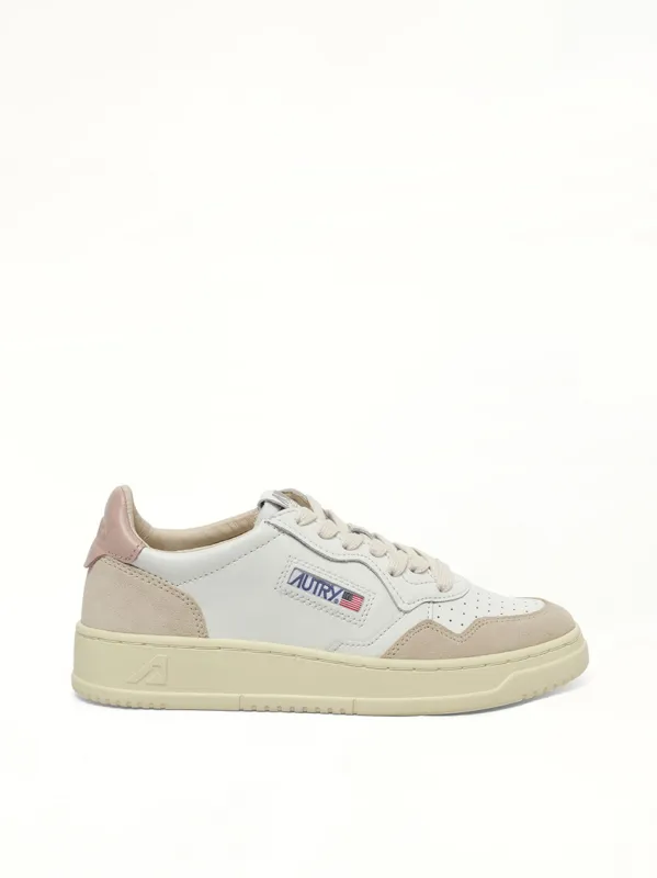 Medalist Low Sneakers in White/Powder sold by MARAIS