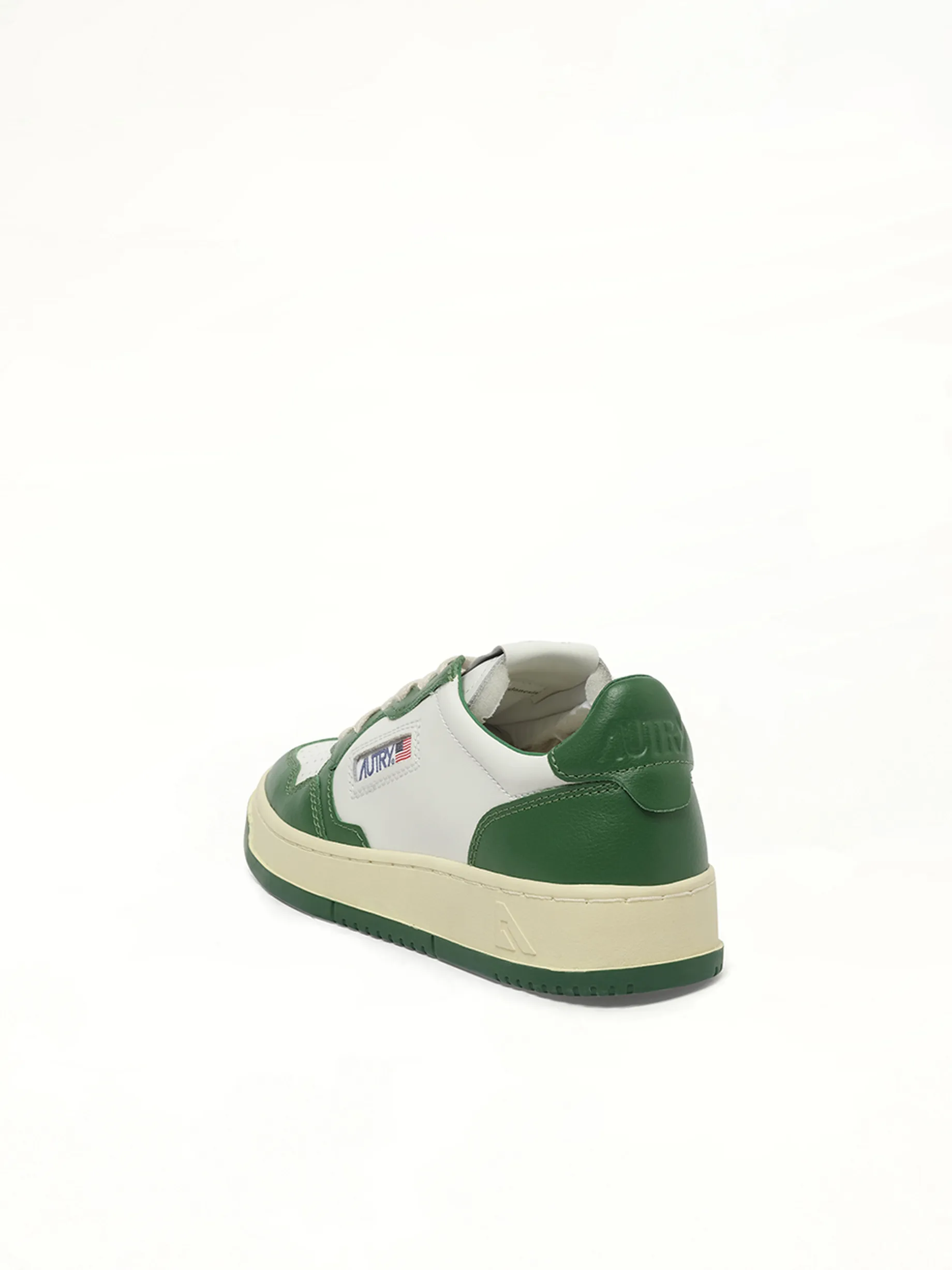 Medalist Low Bicolour Sneakers in White/Green sold by MARAIS product image thumbnail 4