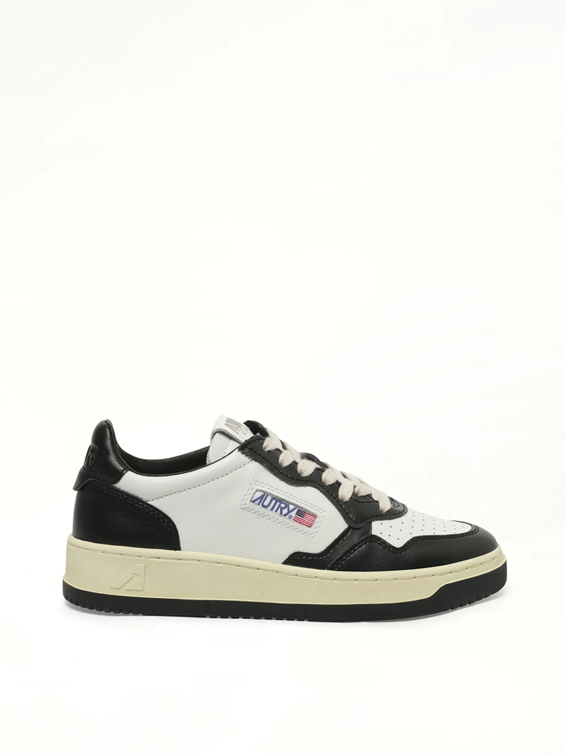 Medalist Low Bicolour Sneakers in White/Black sold by MARAIS