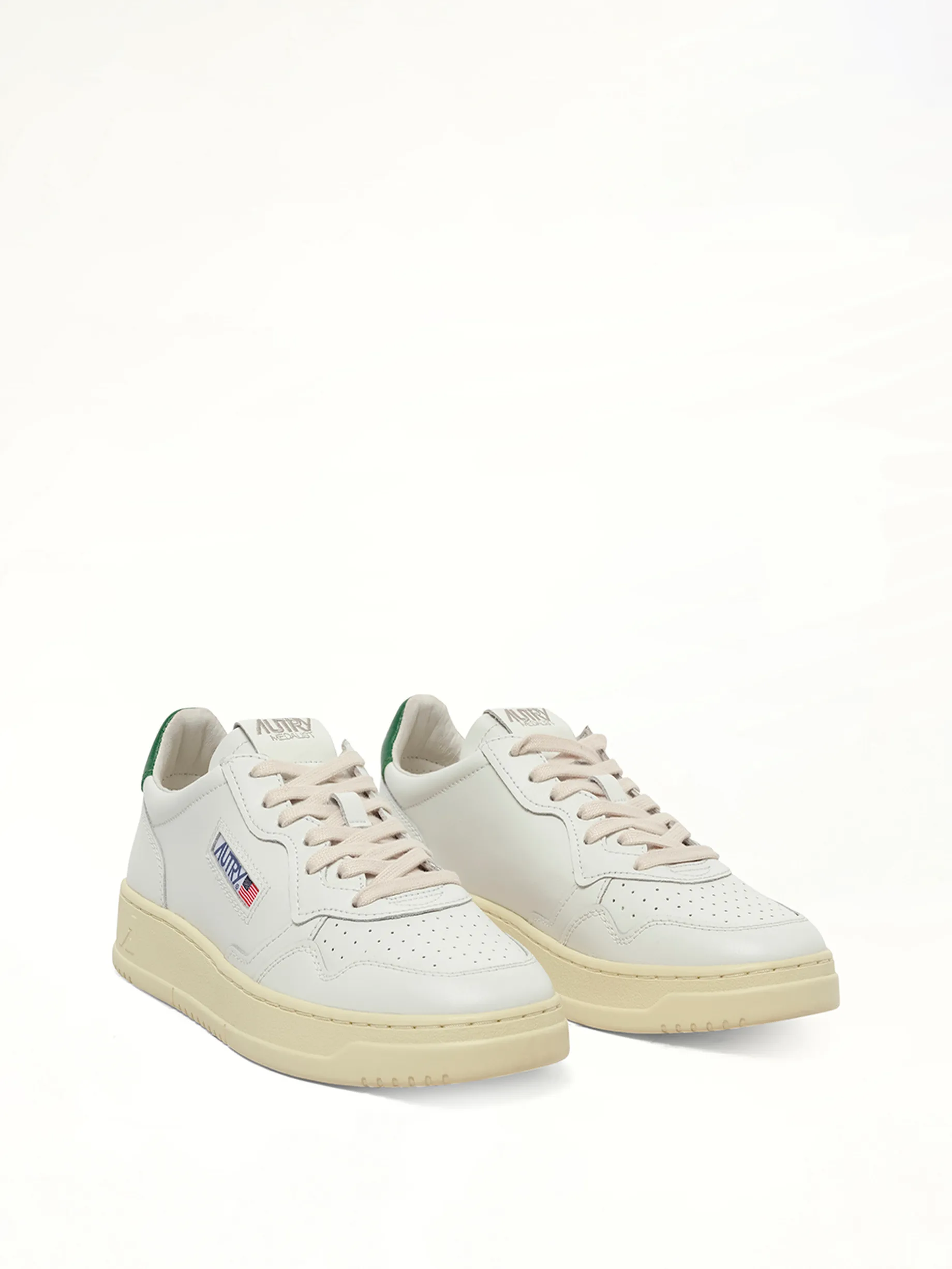 Medalist Low Sneakers in White/Green sold by MARAIS product image thumbnail 2