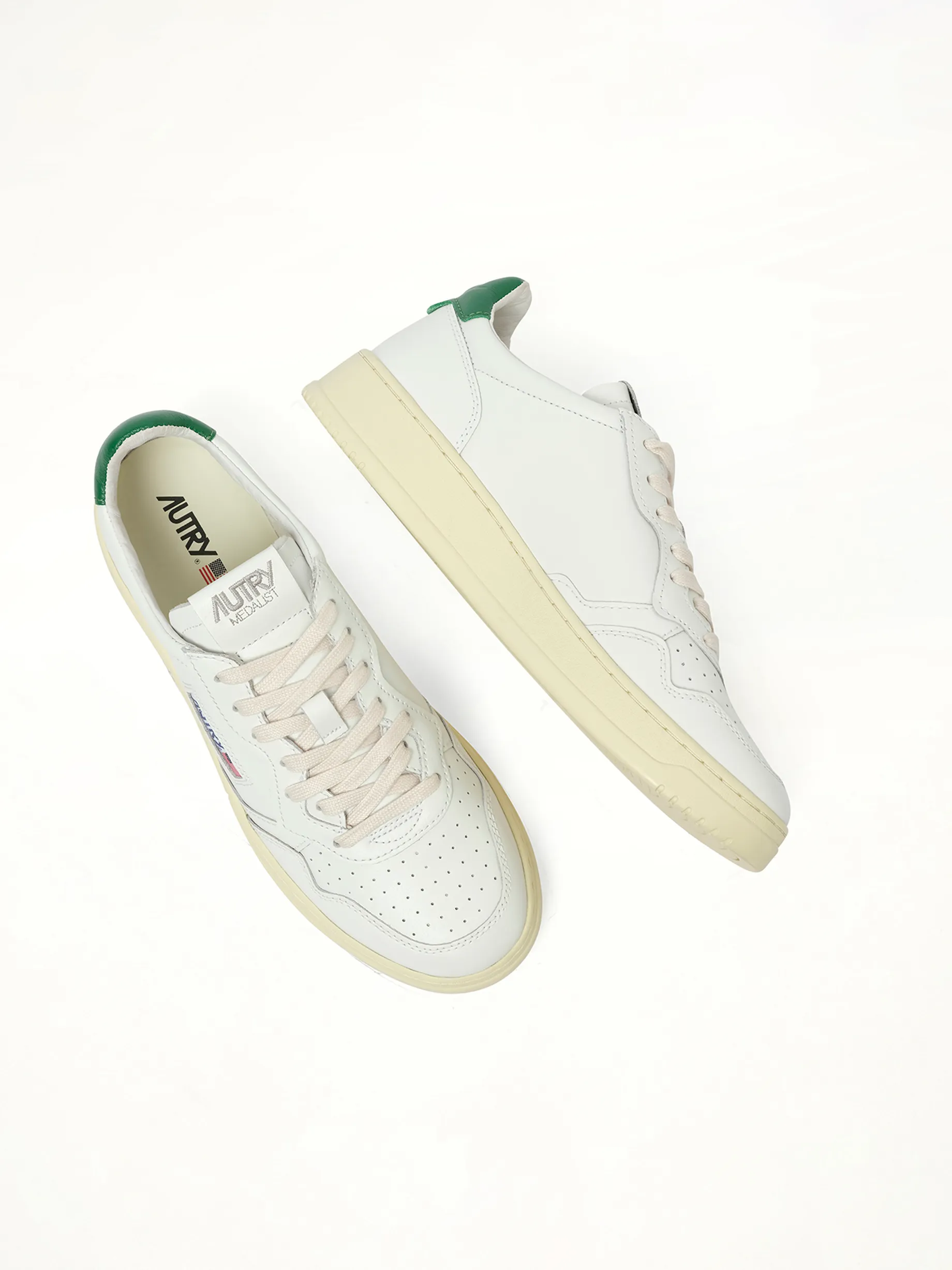 Medalist Low Sneakers in White/Green sold by MARAIS product image thumbnail 3