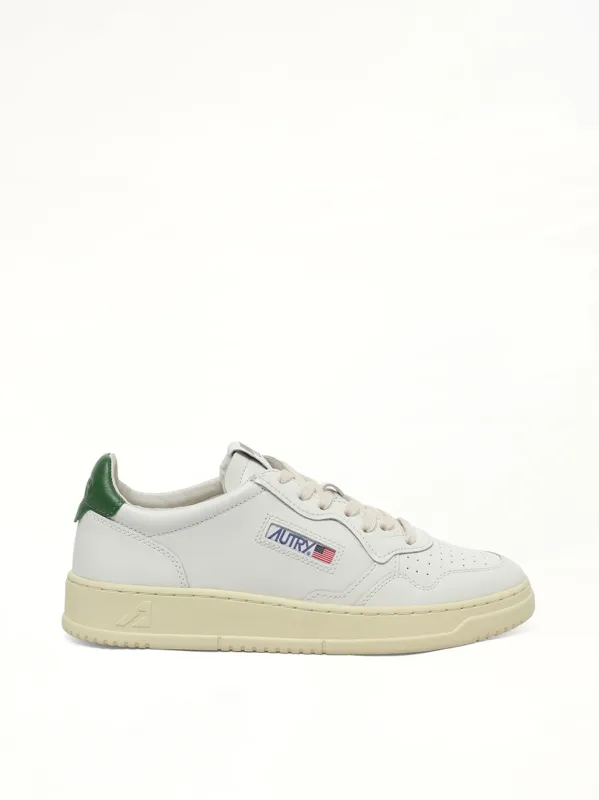 Medalist Low Sneakers in White/Green sold by MARAIS