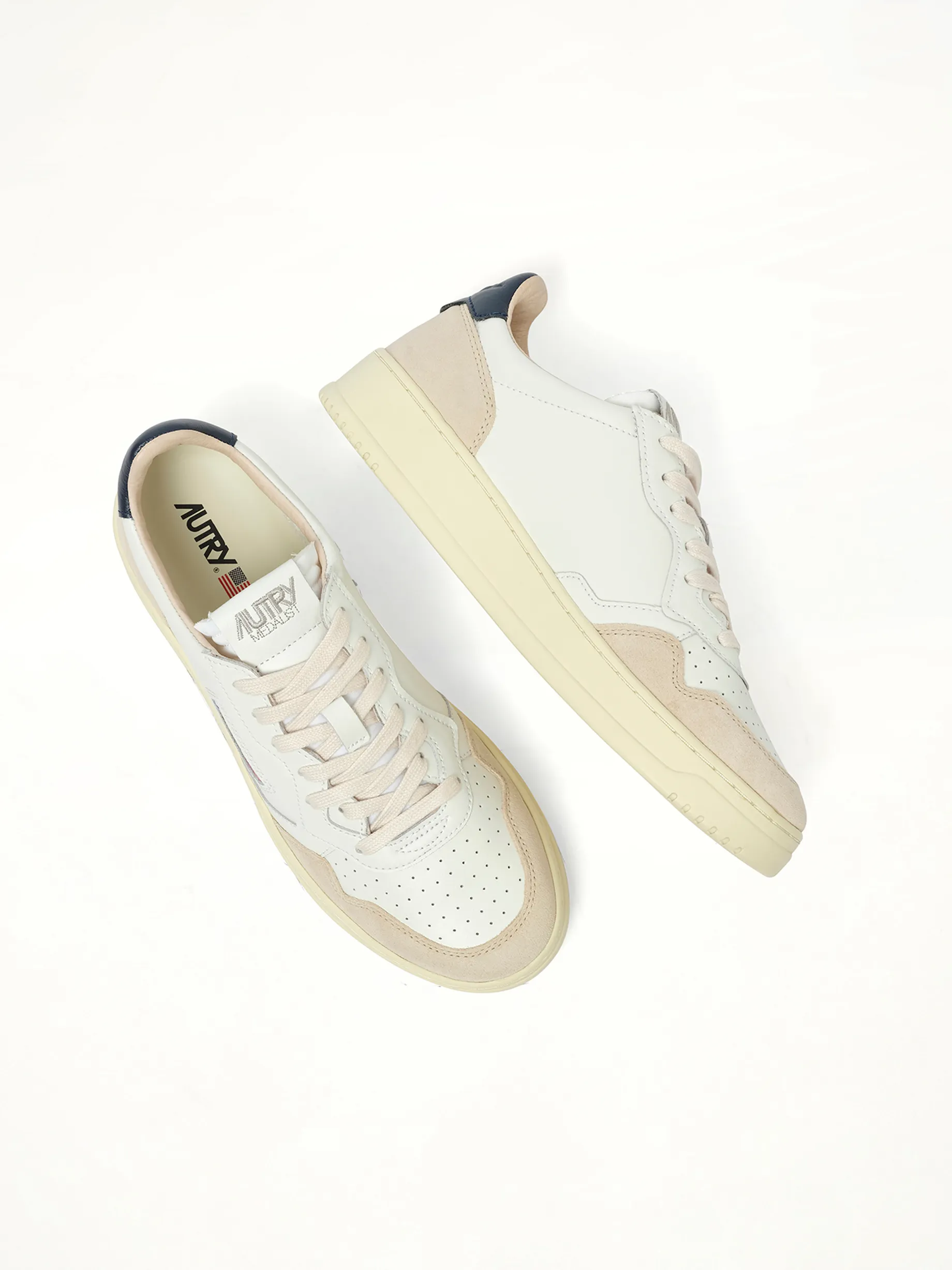 Medalist Low Sneakers in White/Blue sold by MARAIS product image thumbnail 3