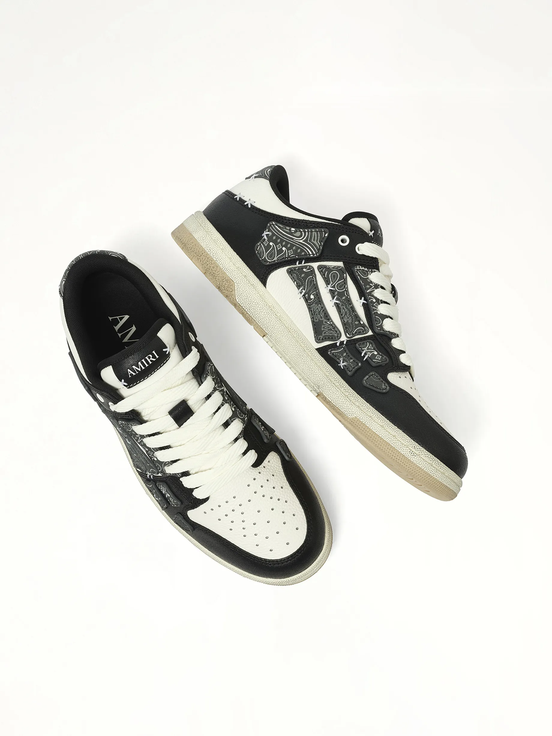 Bandana Skeleton Top Low Sneaker in Black sold by MARAIS product image thumbnail 3