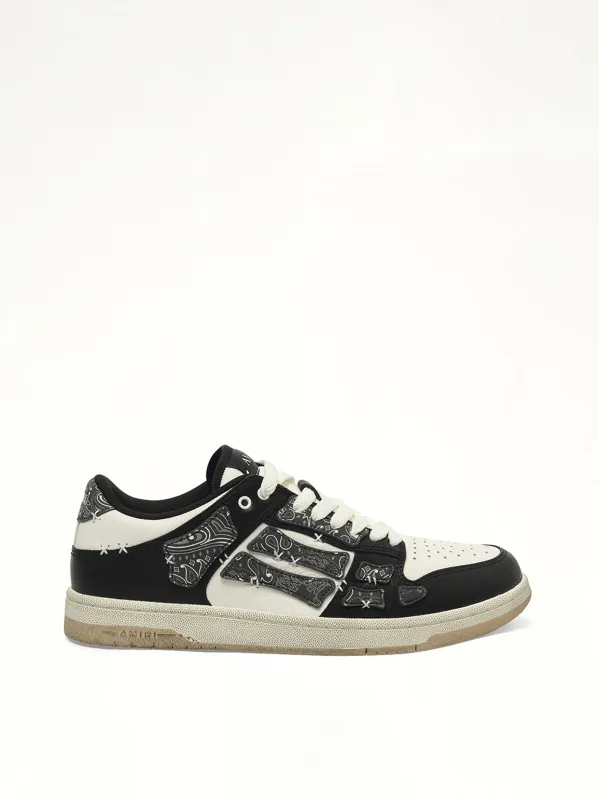 Bandana Skeleton Top Low Sneaker in Black sold by MARAIS