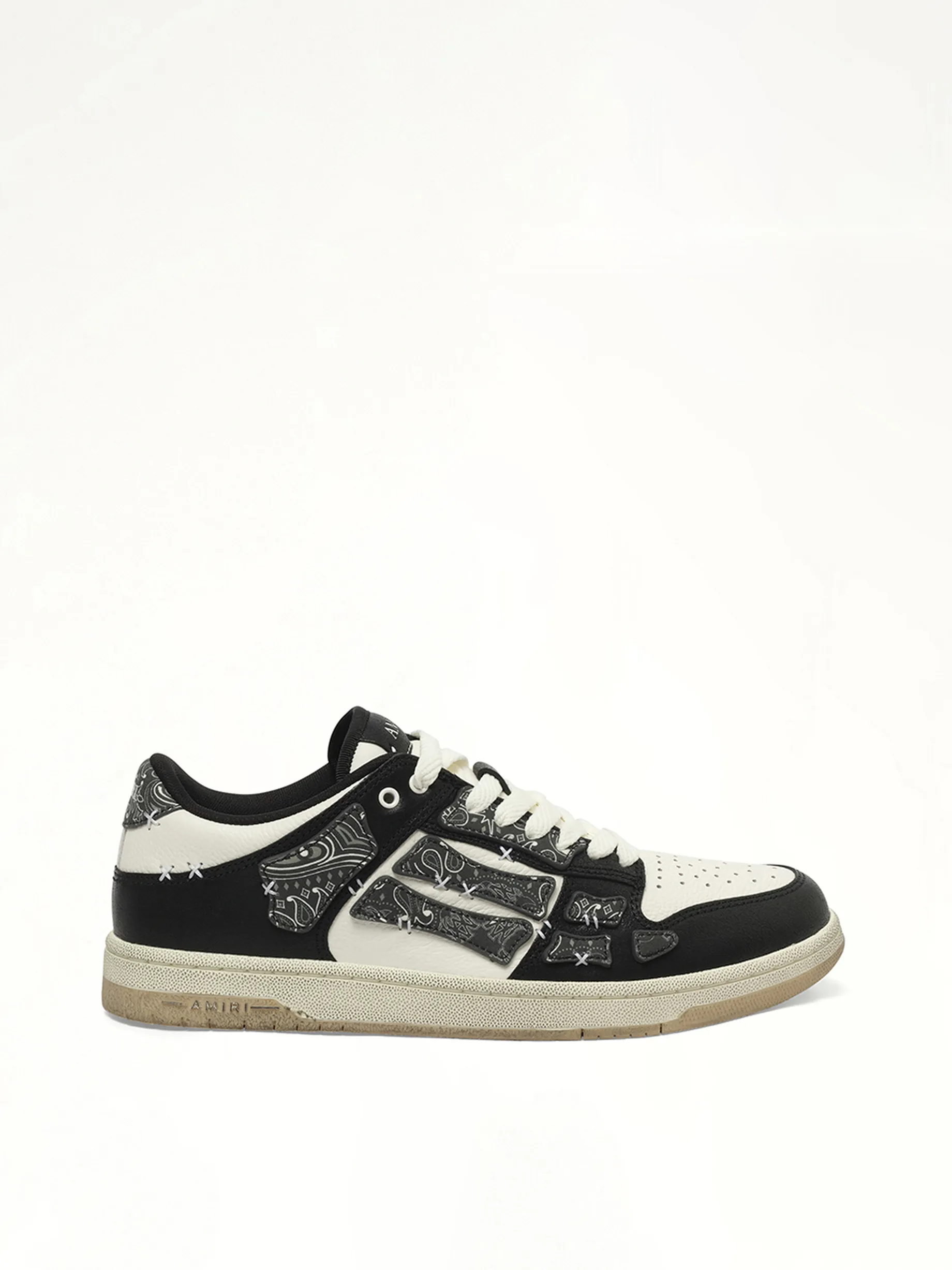 Bandana Skeleton Top Low Sneaker in Black sold by MARAIS