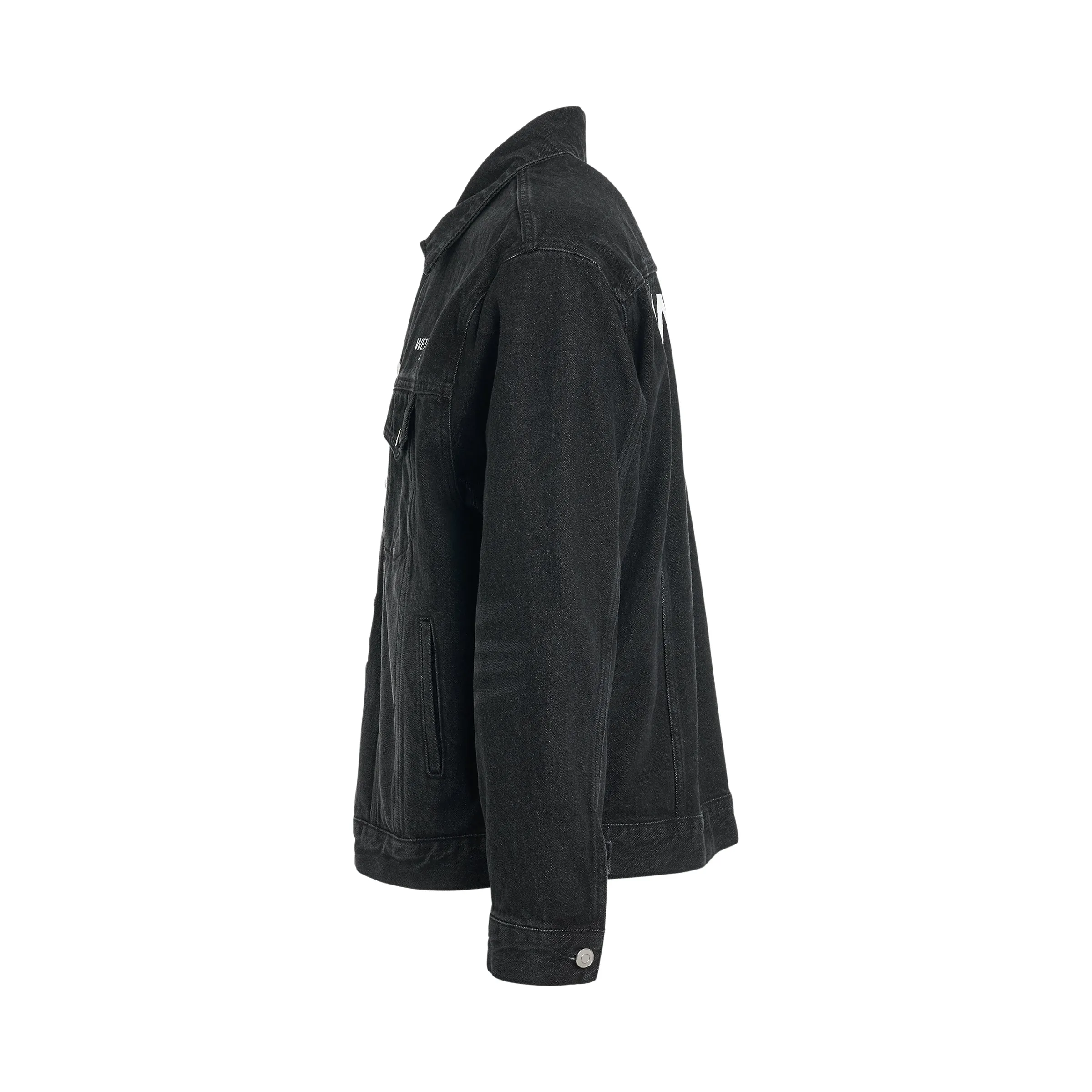 1506 Logo Loose-Fit Denim Trucker Jacket in Black sold by MARAIS product image thumbnail 3