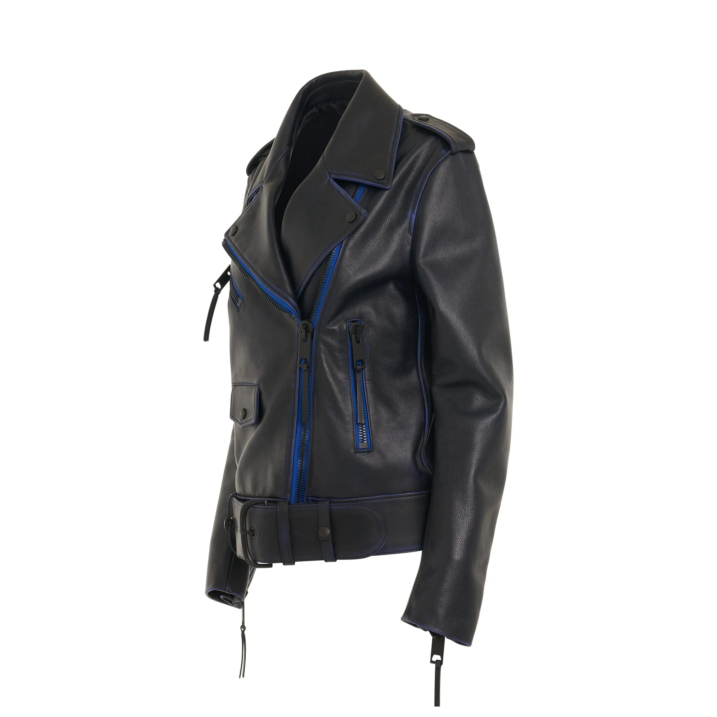 Vintage Oversize Leather Biker Jacket sold by MARAIS product image thumbnail 2