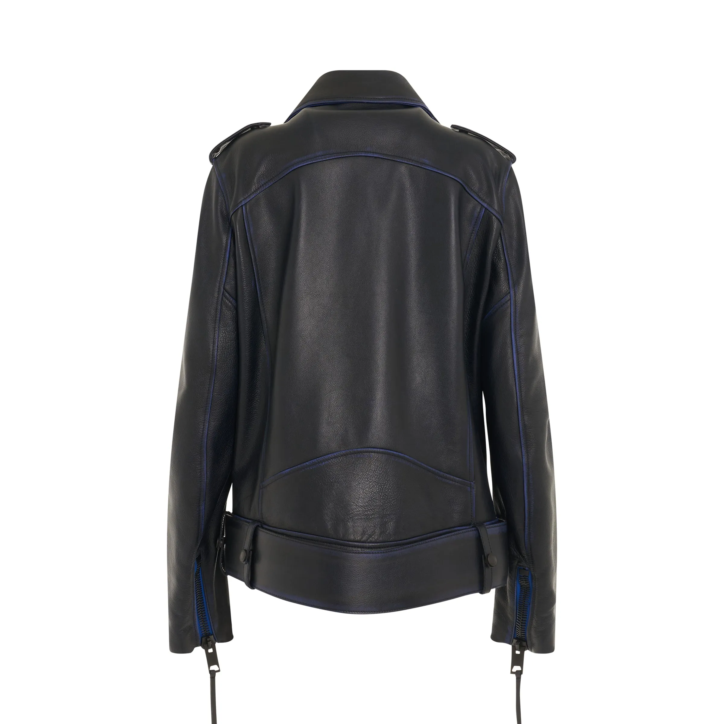 Vintage Oversize Leather Biker Jacket sold by MARAIS product image thumbnail 4