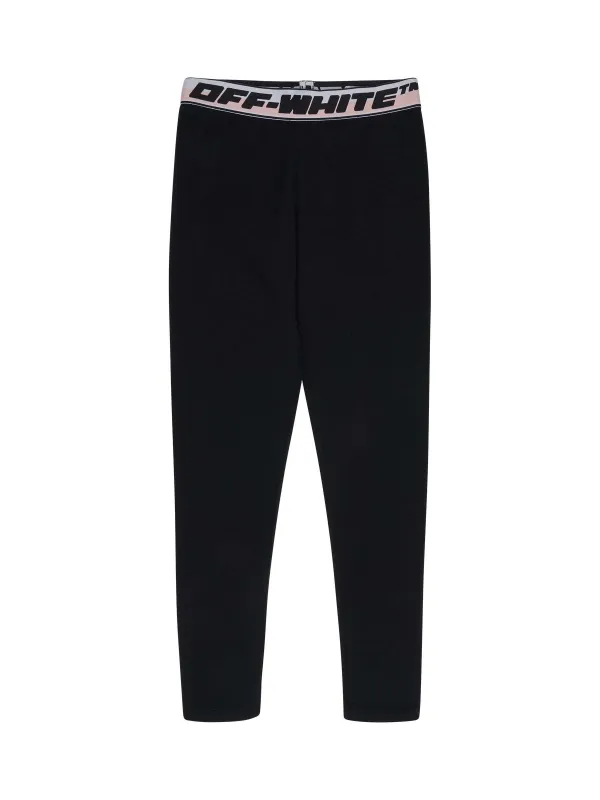 Logo Band Leggings in Black sold by MARAIS