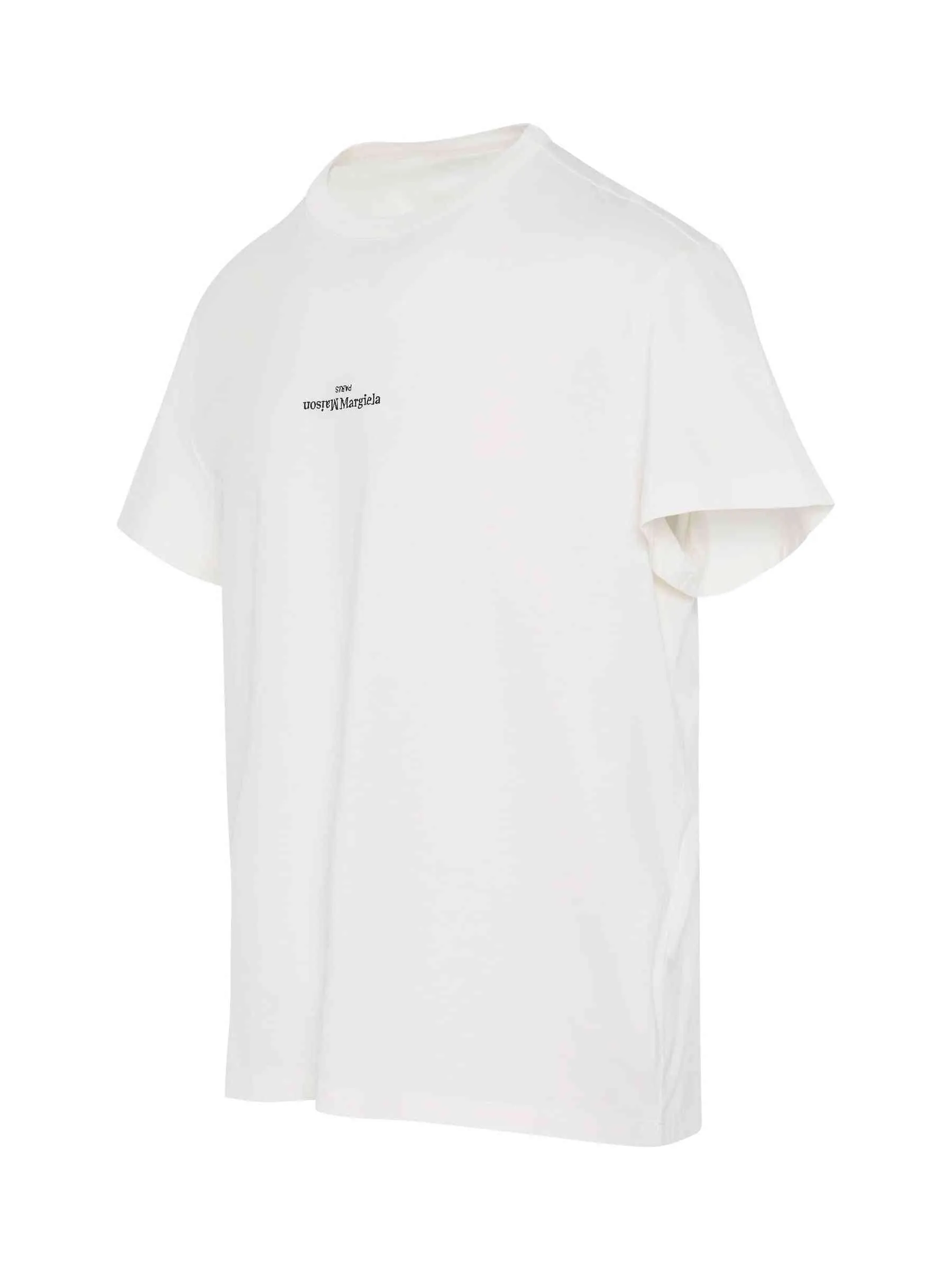 Upside Down Logo T-Shirt in White sold by MARAIS product image thumbnail 2