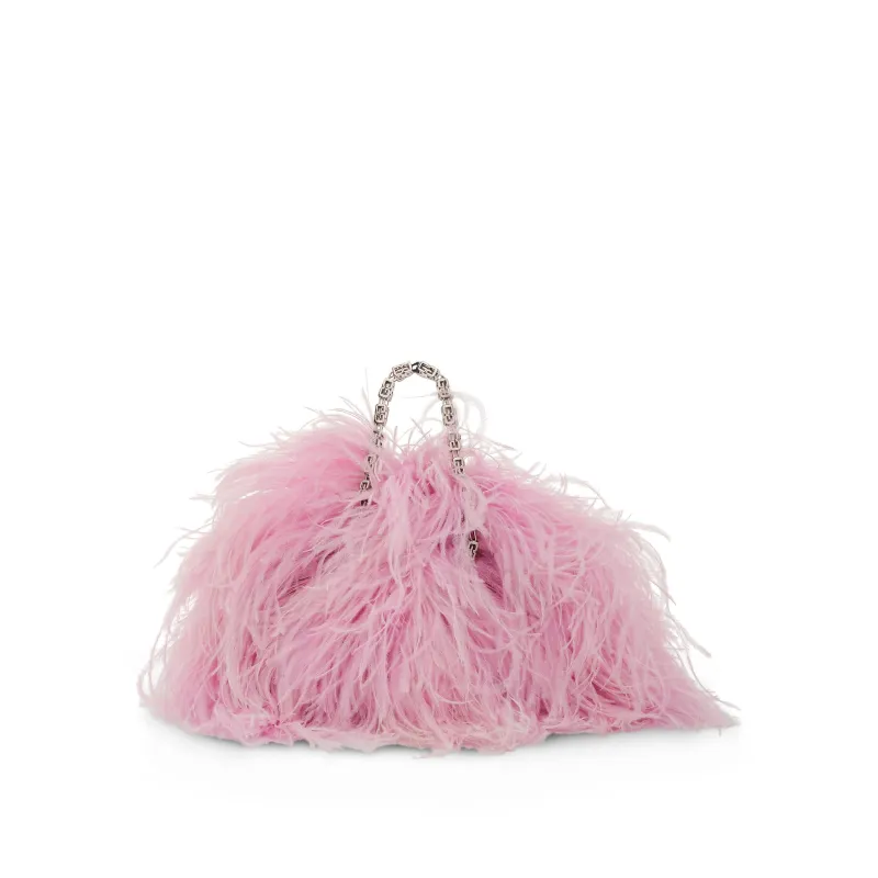 Mini Kenny Bag with Ostrich Feathers in Blossom Pink made by Givenchy