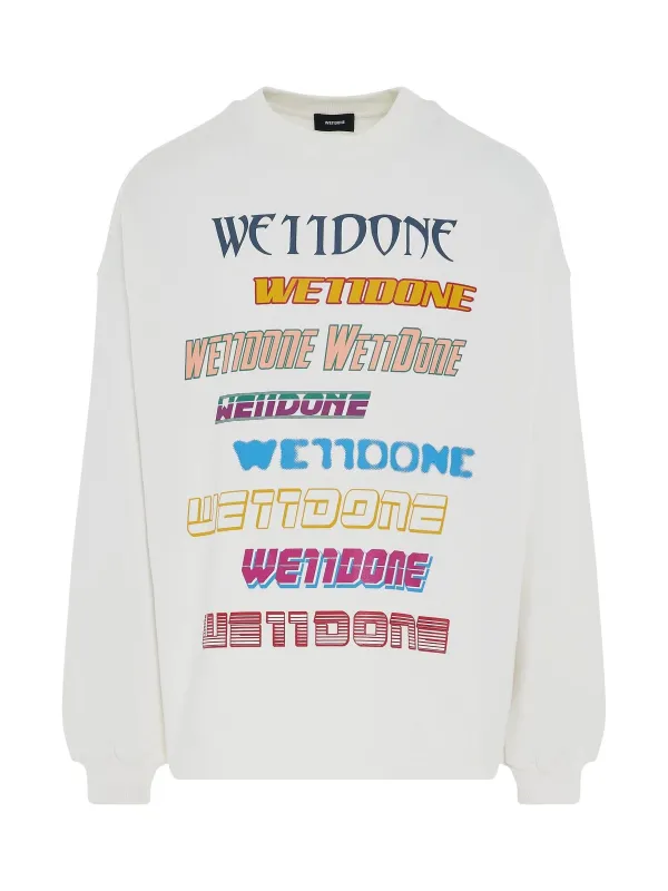 Front Logo Sweatshirt in White sold by MARAIS