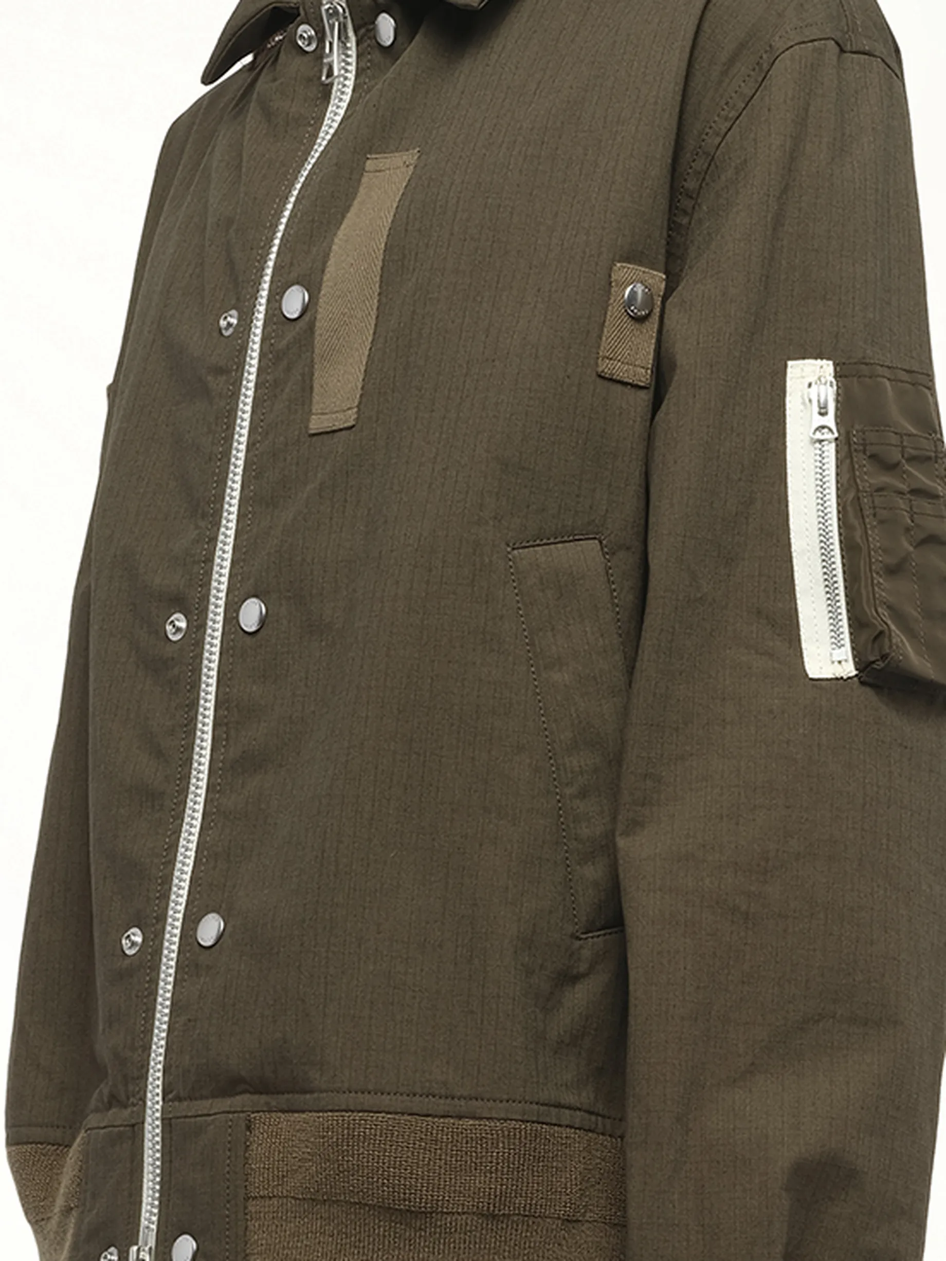 Rip Stop Blouson in Khaki sold by MARAIS product image thumbnail 3