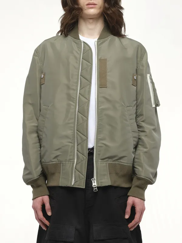 Nylon Twill Blouson in Khaki sold by MARAIS